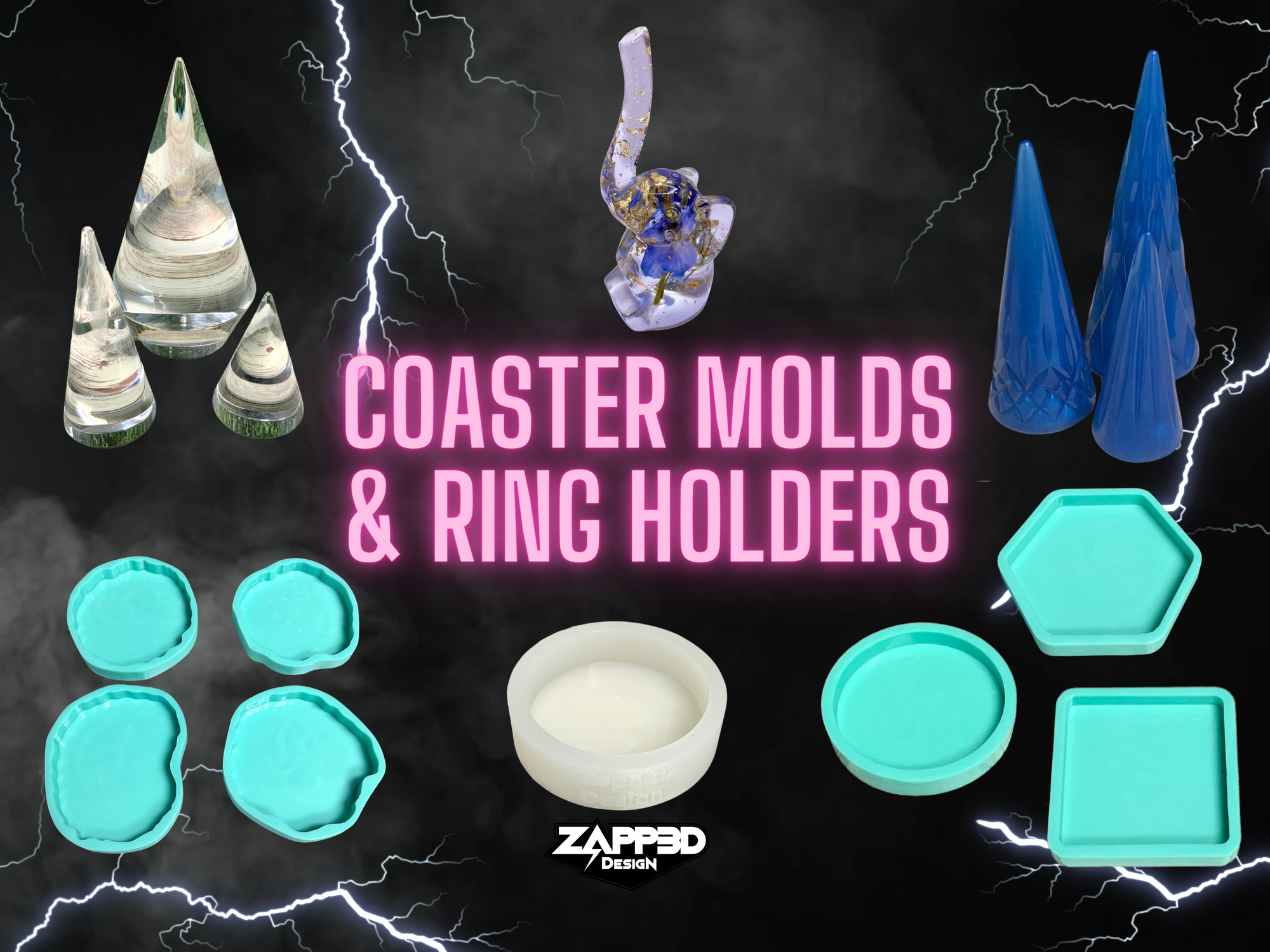 Deep Coaster Molds & Ring Holder Molds