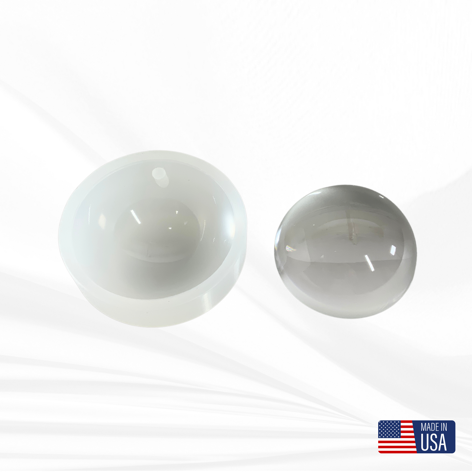 Bauble Half Sphere Ornament Mold | 3" | Half Sphere Ornament Mold, Round Ornament Mold, Bauble Mold