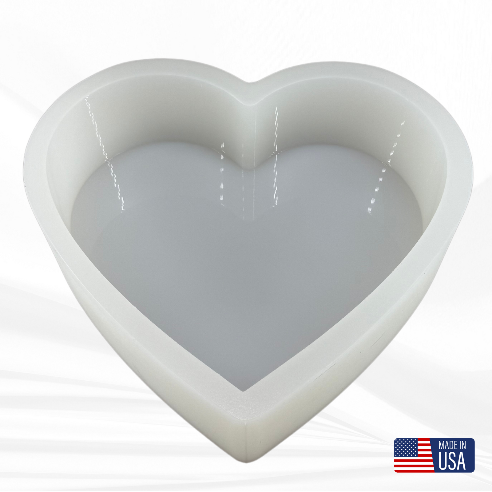 9” Deep Heart Silicone Mold