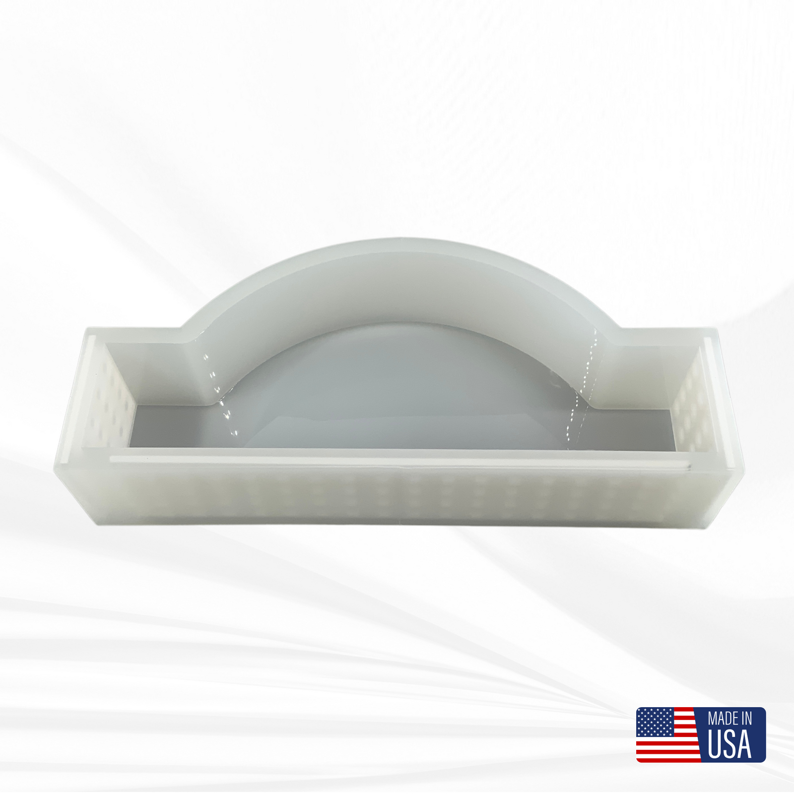 14" x 5.5" x 3" Deep Rectangle Silicone Mold with Arched Center