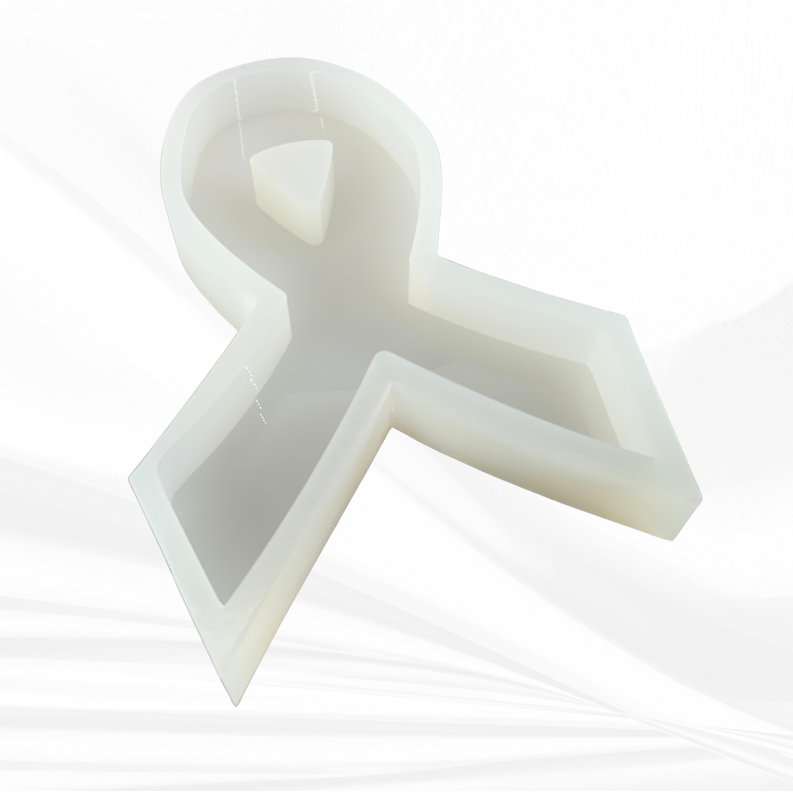 Cancer Awareness Ribbon Mold | 13" x 8" x 1.25" | Cancer Ribbon Mold, Ribbon Mold