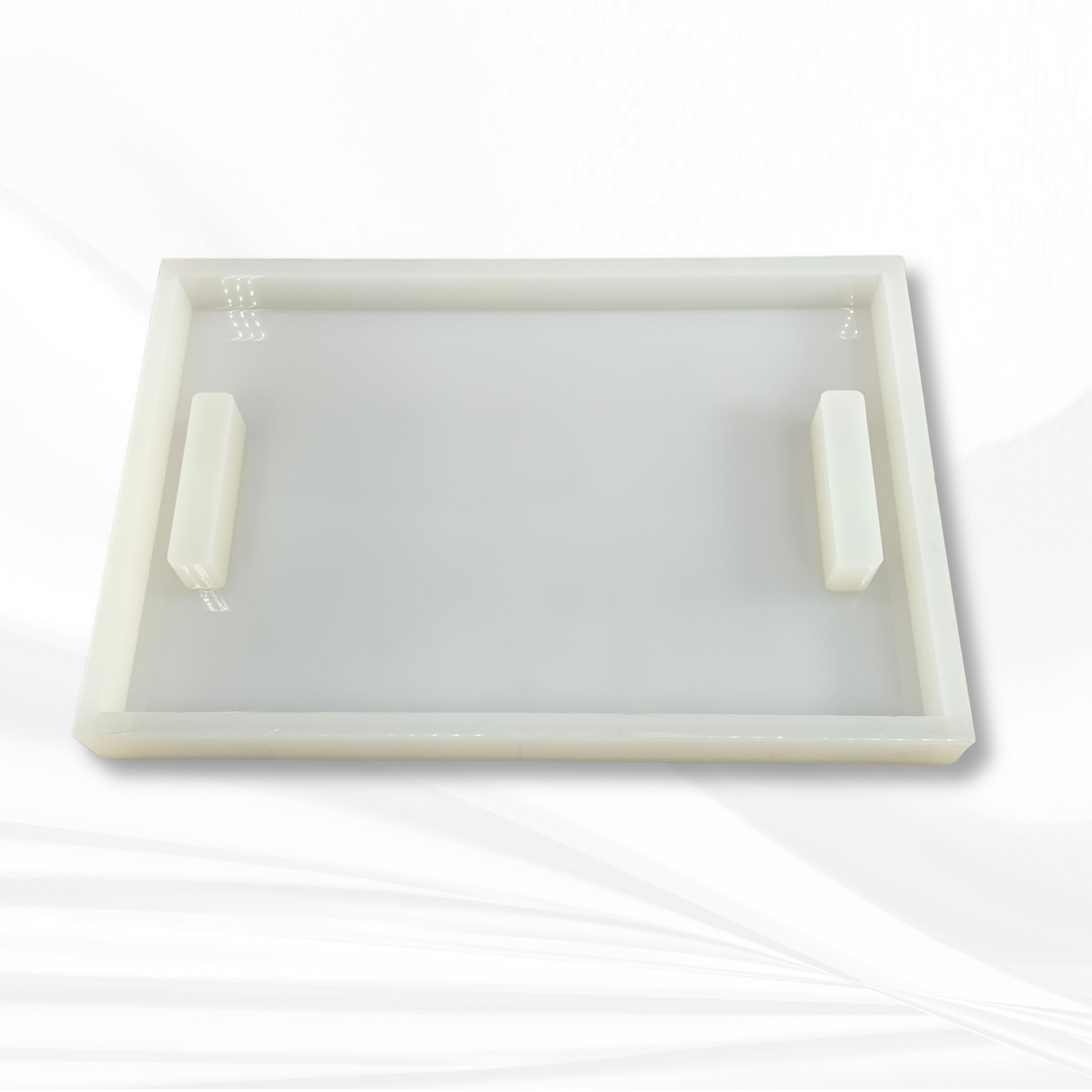 18"x 12"x 1.25" Rectangle Cheese Board Silicone Mold, Dual Handles