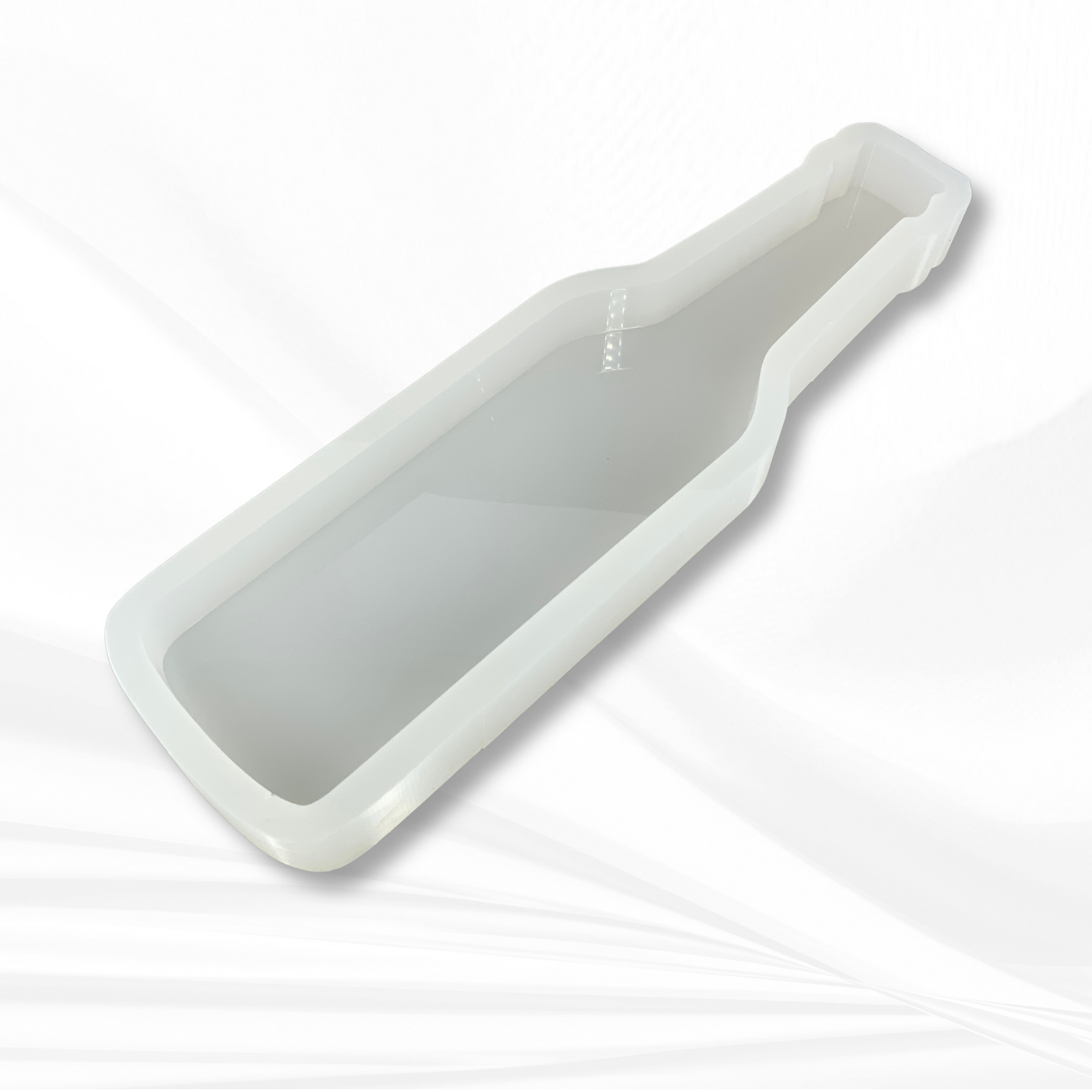 17"x 4"x 1.25" Beer Bottle Cheese Board Silicone Mold - Board Mold, Bottle Mold