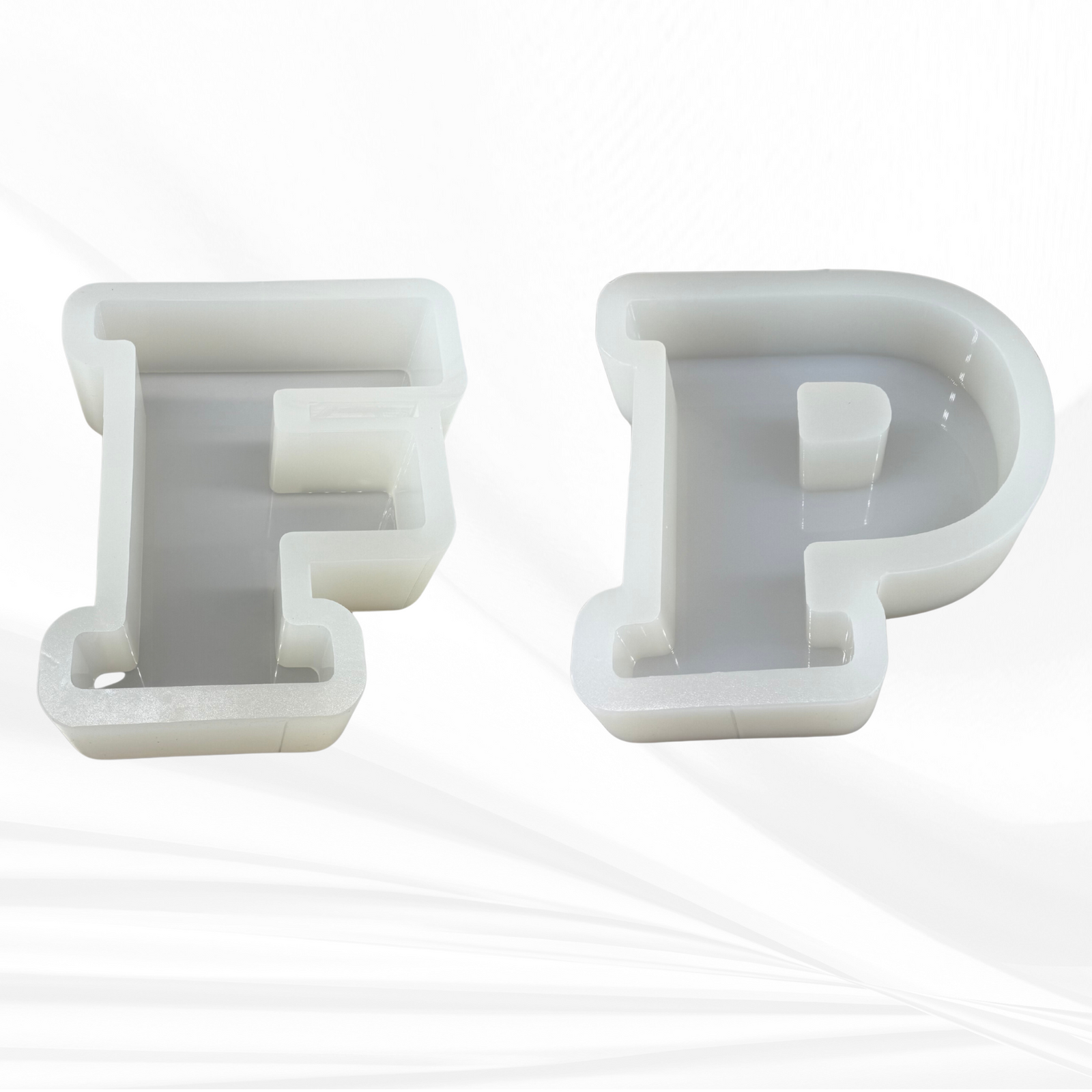 9" Tall - 3" Deep Alphabet Letter Silicone Molds