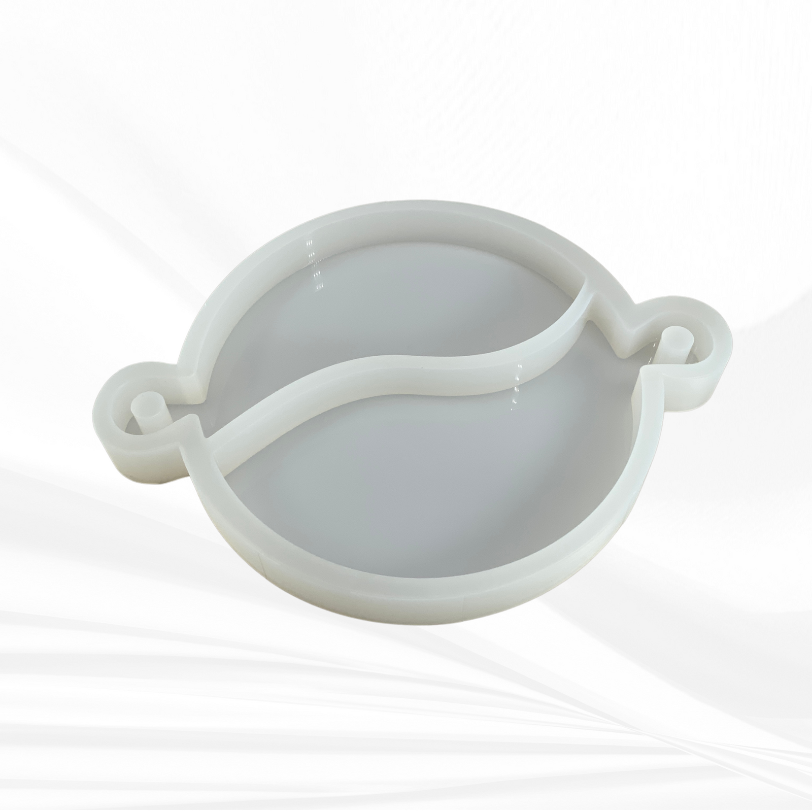 12" Round x 1.25" Romeo & Juliet Serving Board Set Silicone Mold - Nesting Serving Board Mold