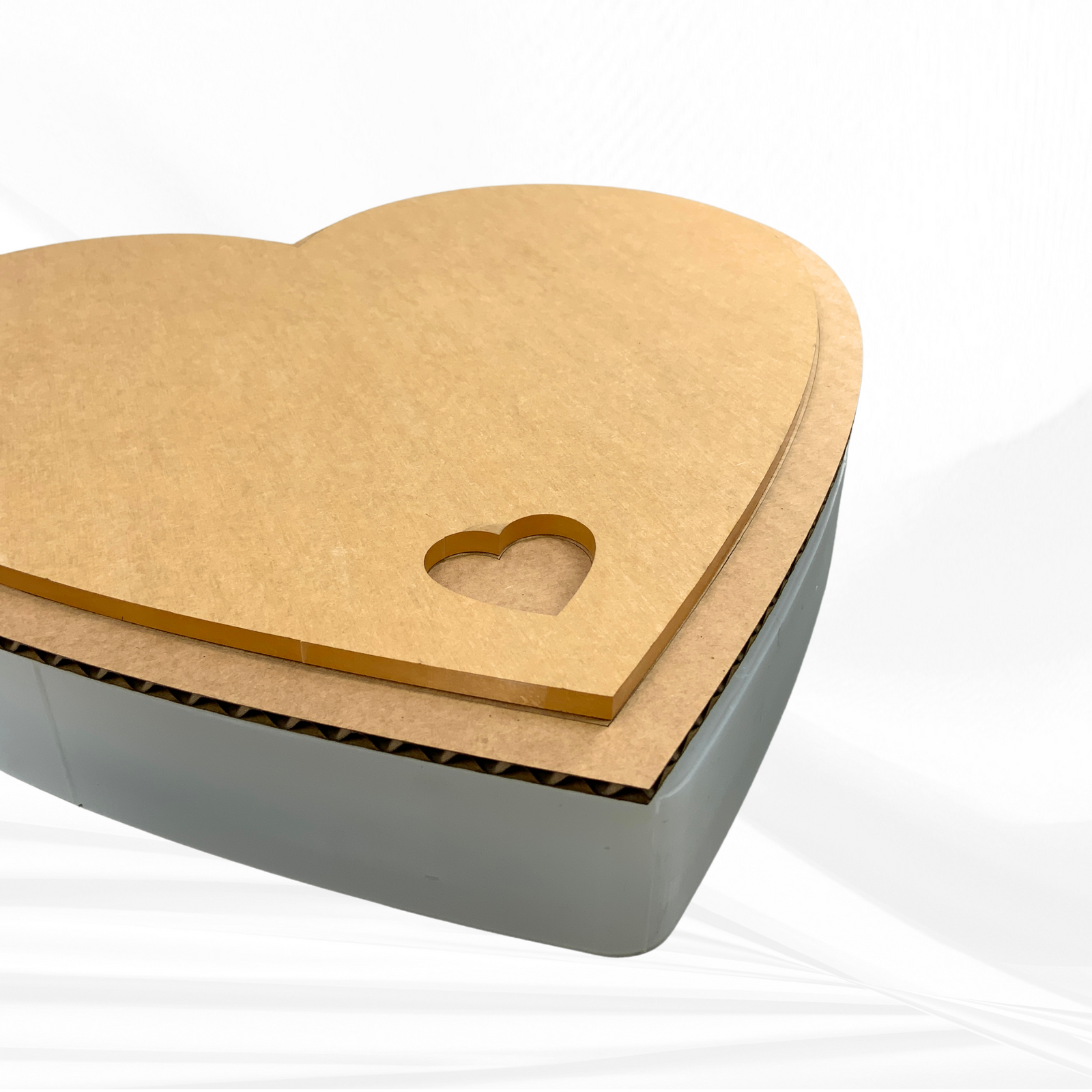 13"x 11.5"x 1.25" Heart Charcuterie Board Silicone Mold - Serving Board Mold
