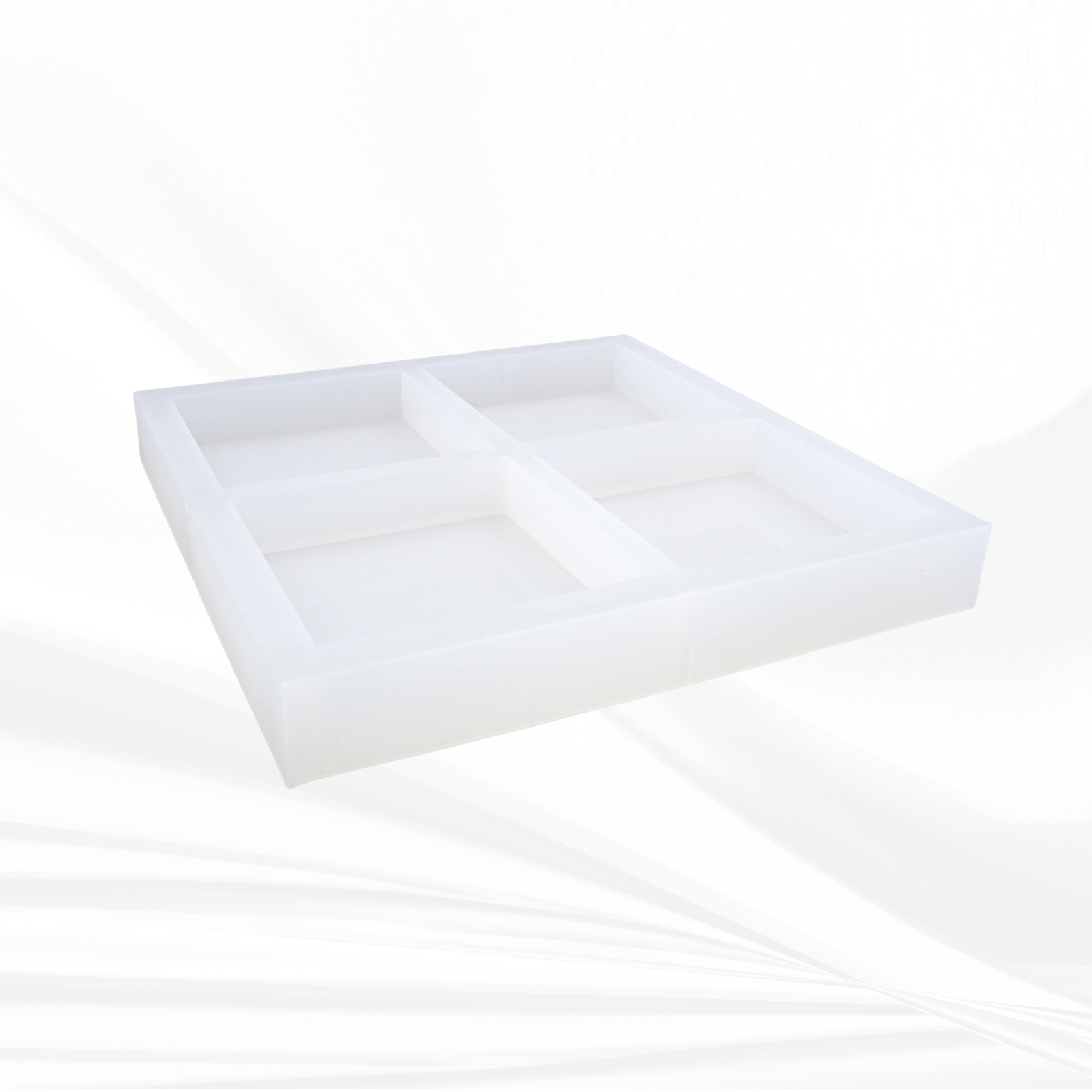 4"x4"x1" Coaster Mold | 4 or 8 Cavity | Square Coaster Silicone Mold