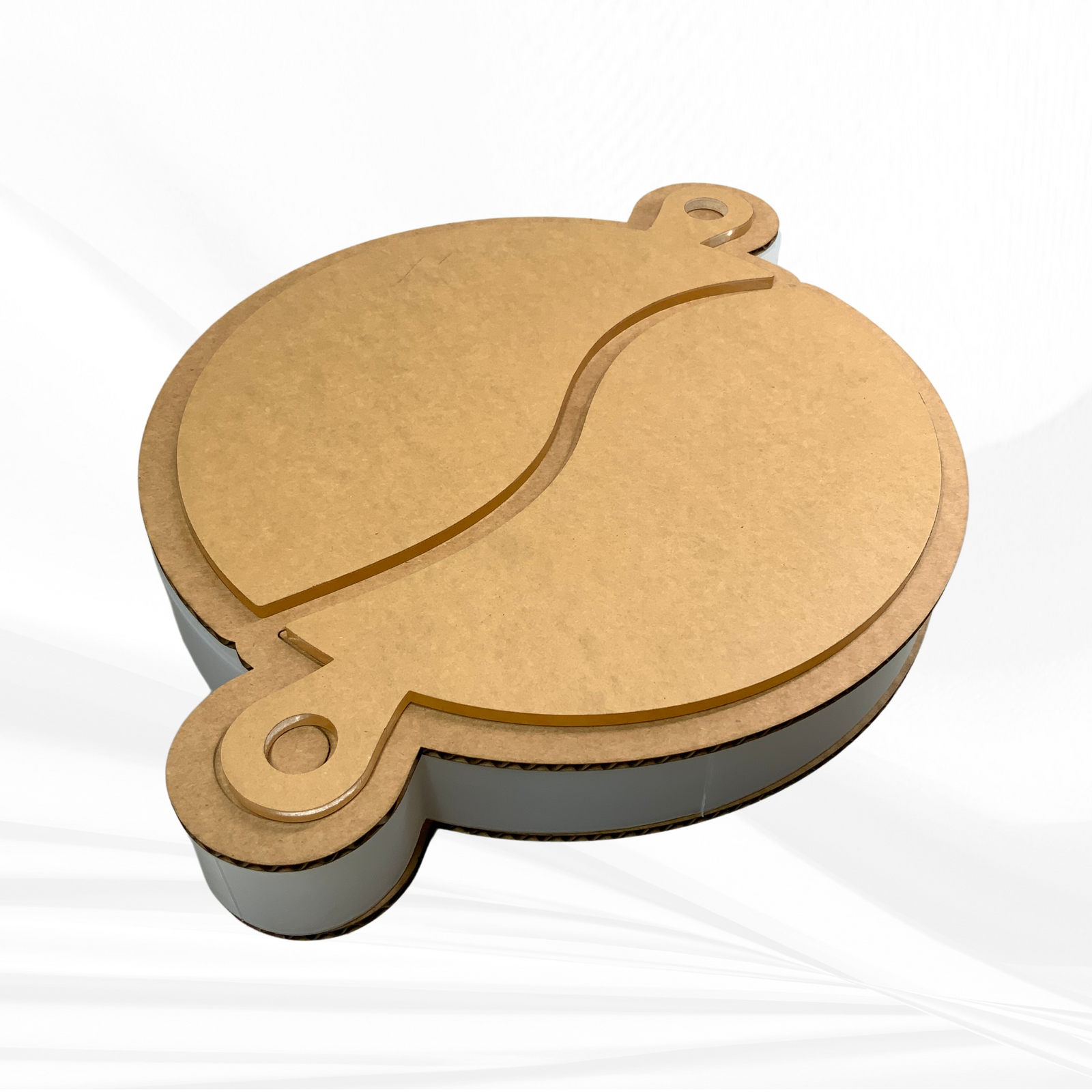 12" Round x 1.25" Romeo & Juliet Serving Board Set Silicone Mold - Nesting Serving Board Mold