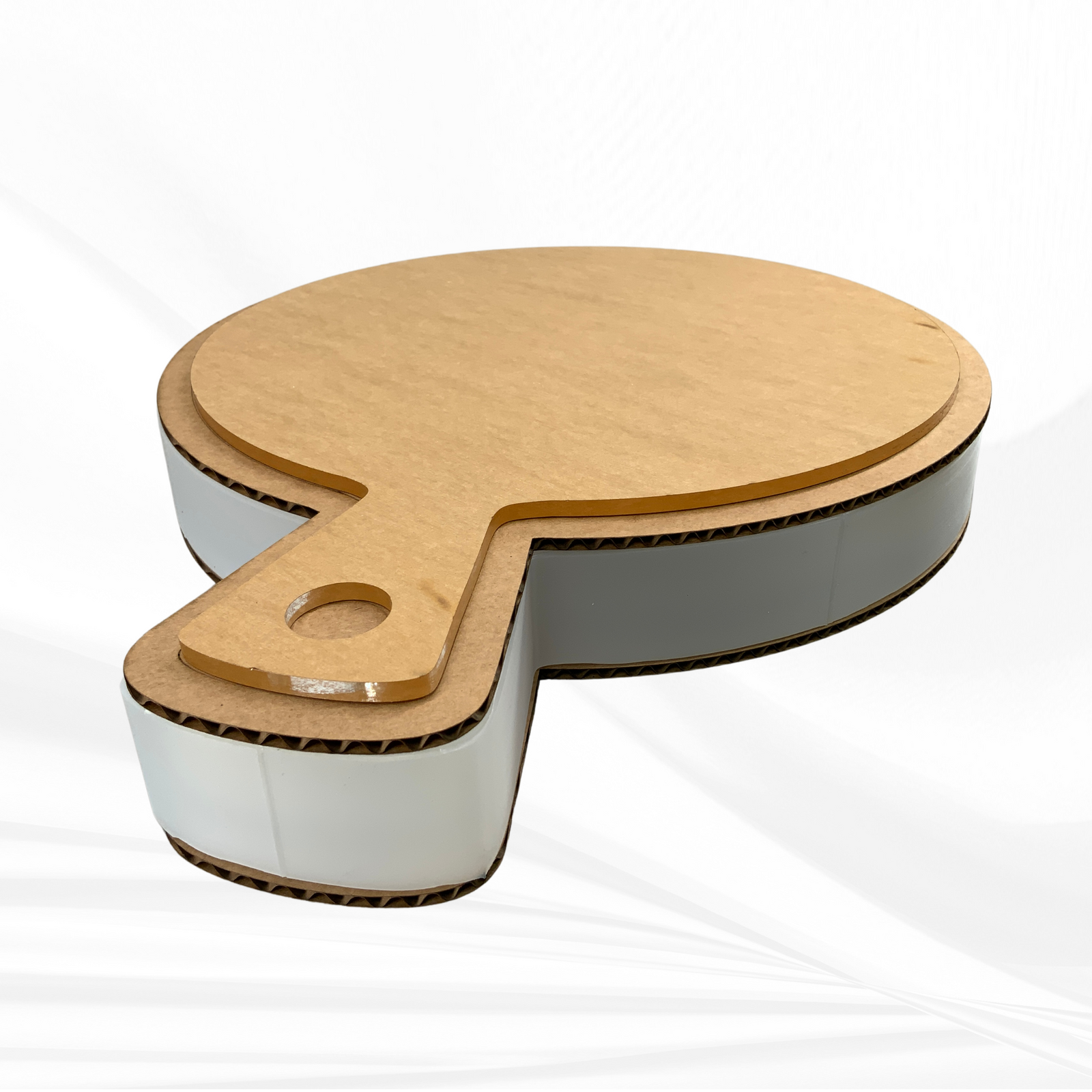 12" X 1.25" Round Charcuterie Board with Handle Silicone Mold