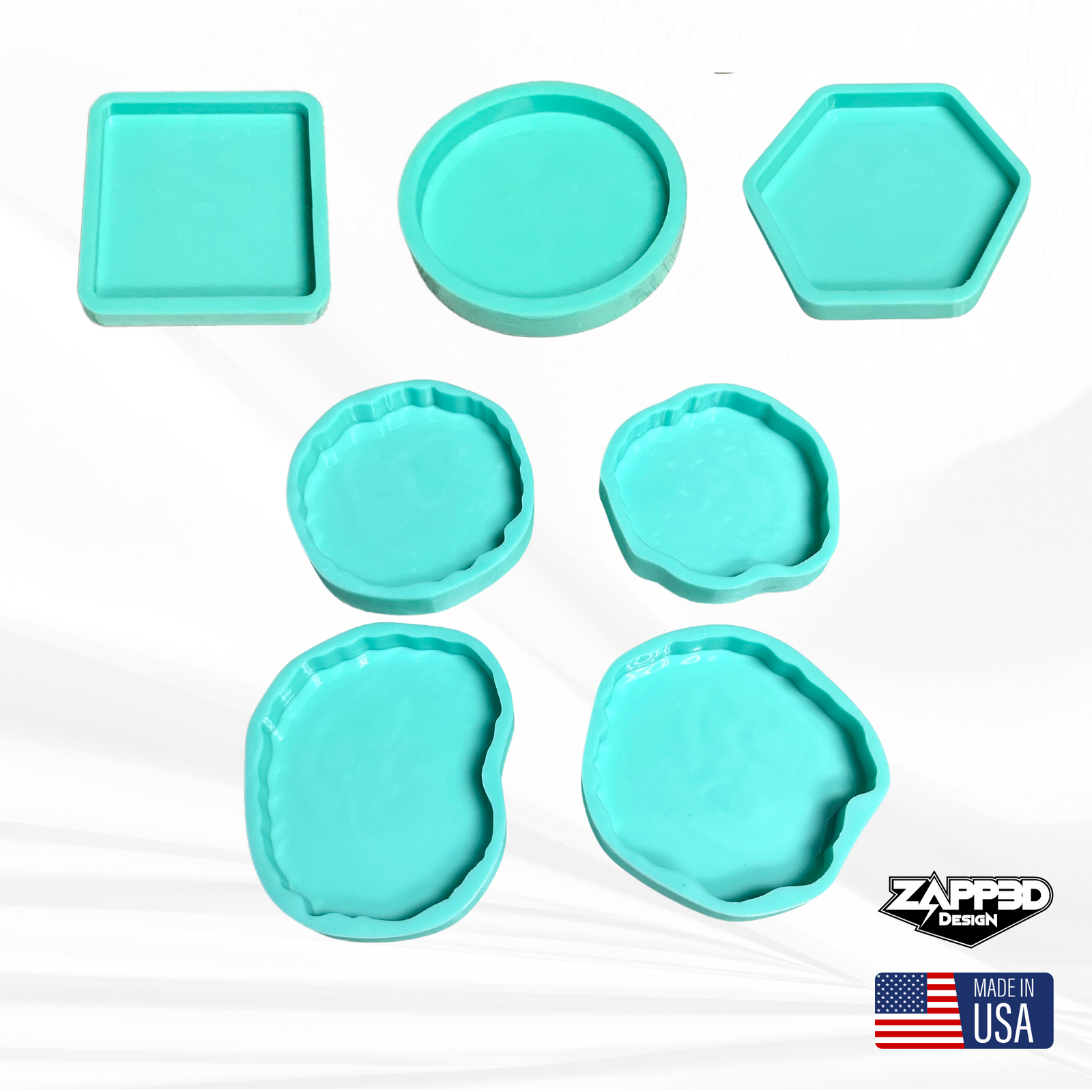 Coaster Molds | 7 Shapes | 4 Inch Coaster Molds for Resin