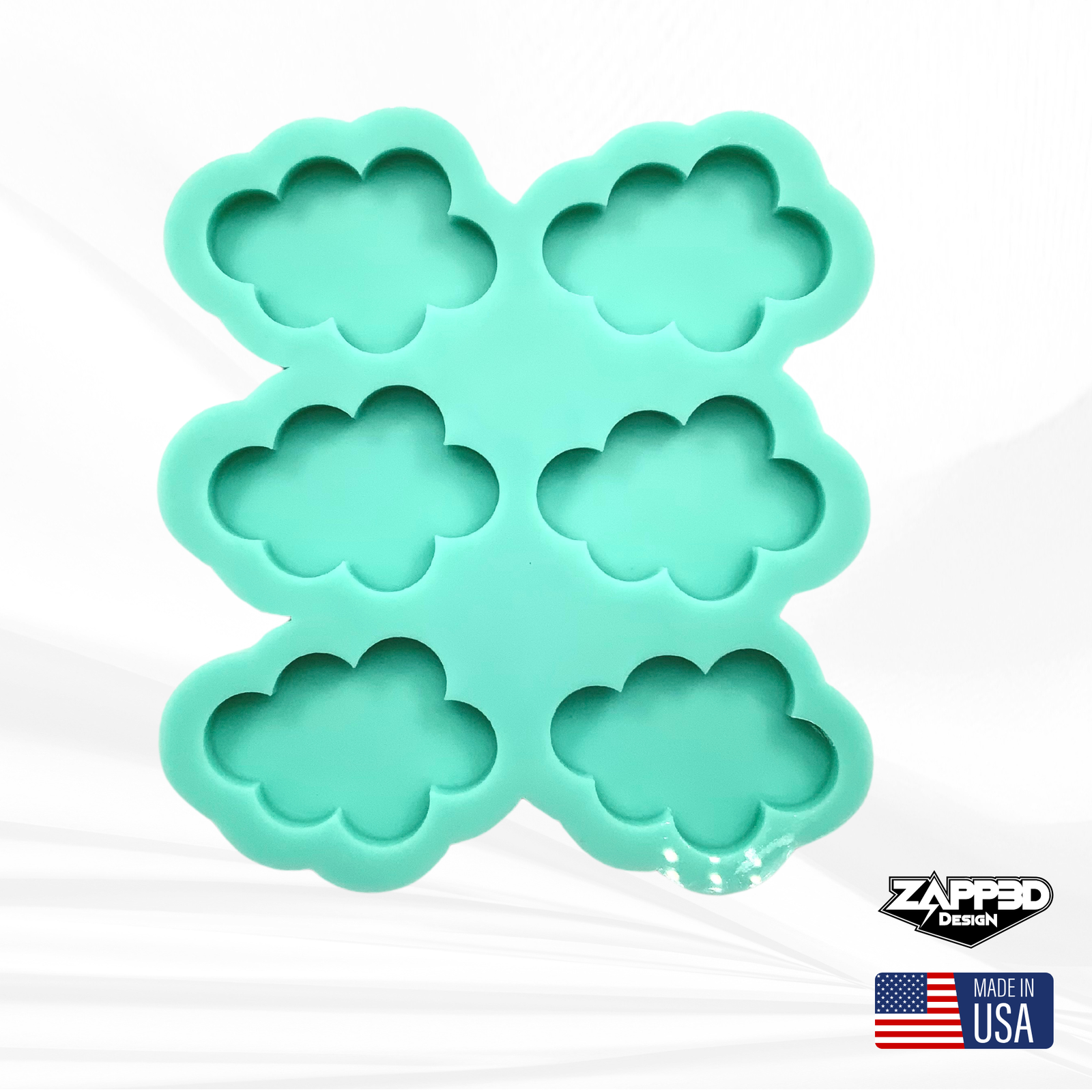 Cloud Mold | 1.75”x2”x.25” | Keychain Molds, Hairclip Mold, Magnet Mold