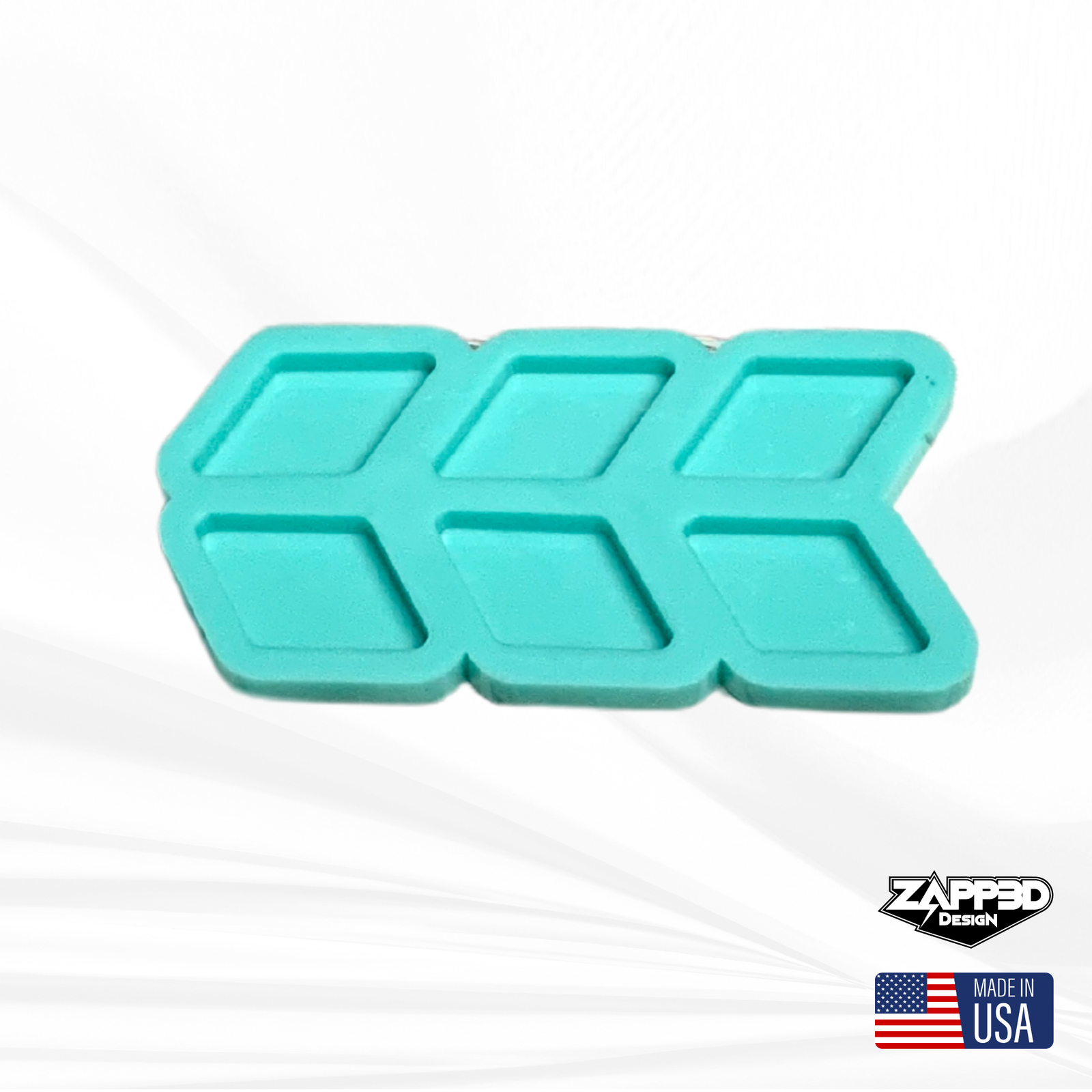 Diamond Keychain Mold | 2”x1.5”x.25” | Magnet Mold, Earring Mold