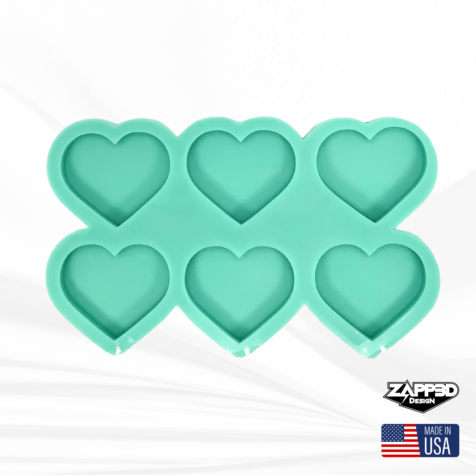 Heart Keychain Mold | 1.75"x1.75"x.25" | Hair Clip Mold, Magnet Mold