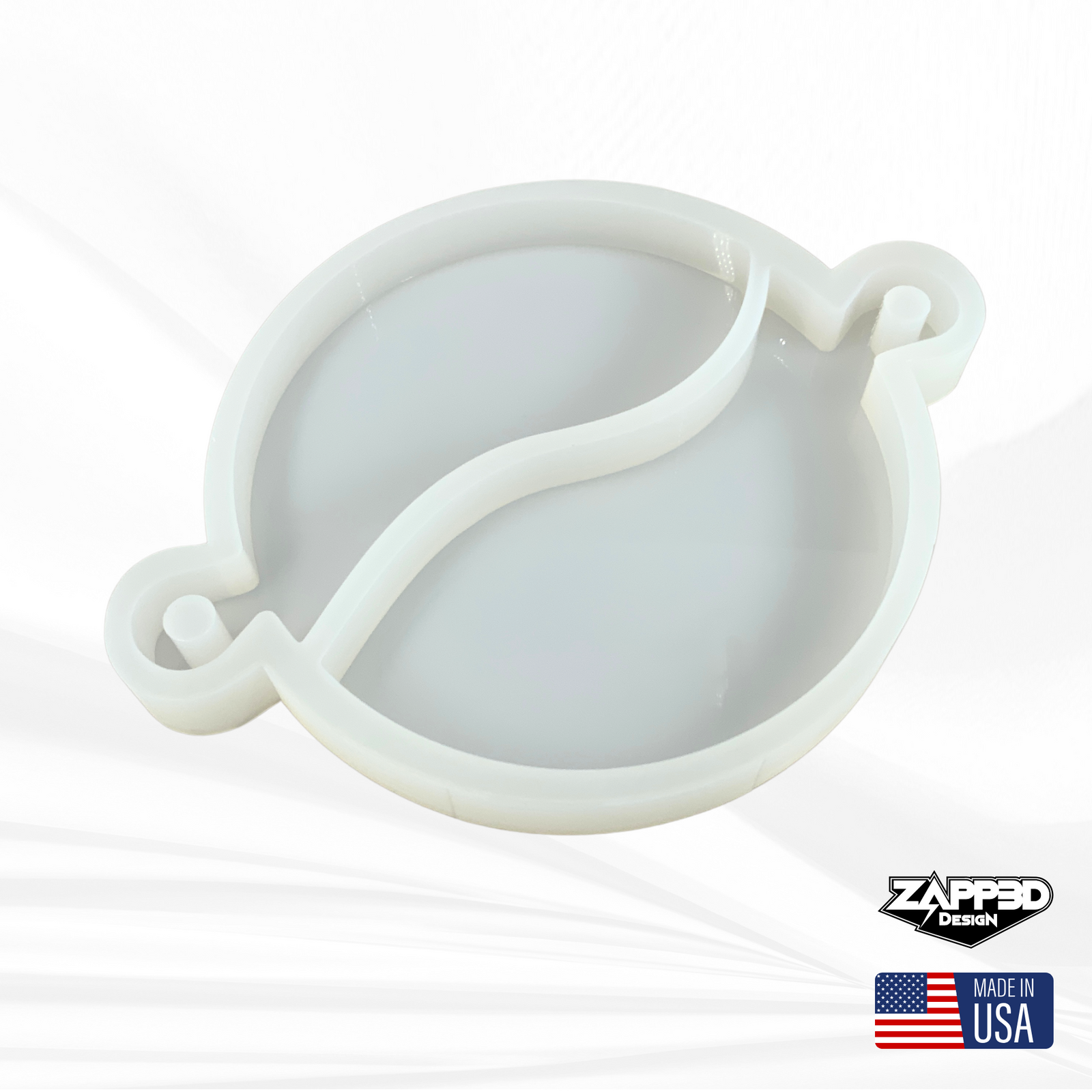 12" Round x 1.25" Romeo & Juliet Serving Board Set Silicone Mold - Nesting Serving Board Mold