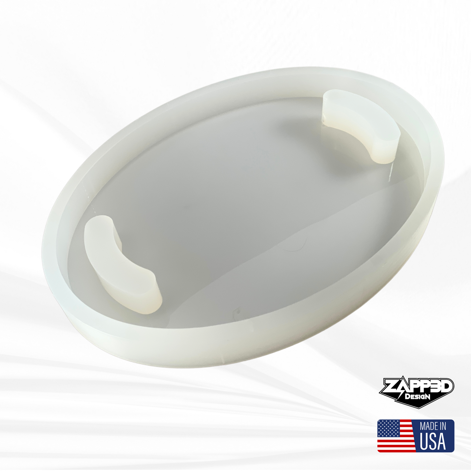 15" x 11"x 1.25" Oval Charcuterie Board Silicone Mold - Serving Board Mold