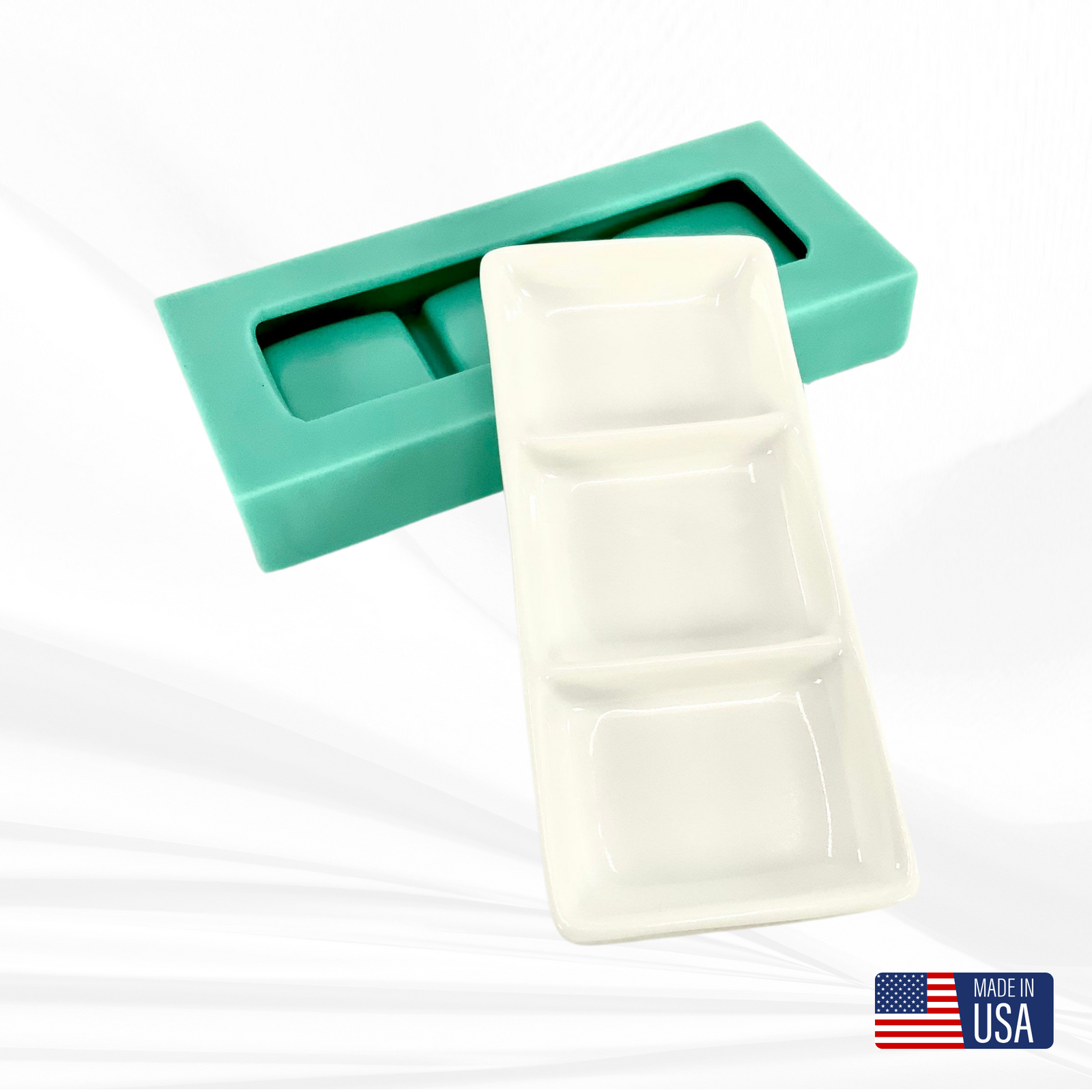 Organizer Dish with 2 Dividers Silicone Mold | 6" x 2.5" |