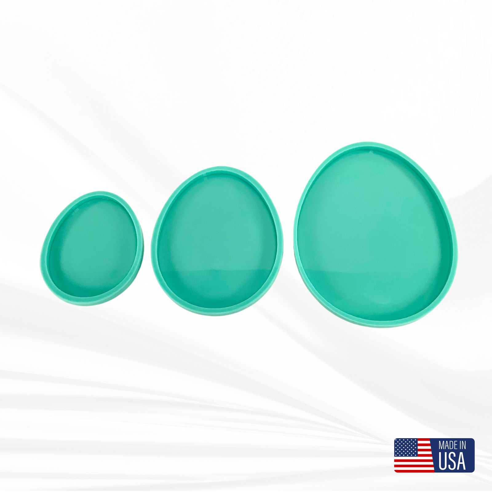 Egg FLAT Silicone Mold for Resin | 5.5”, 7.5”, 9.5” |