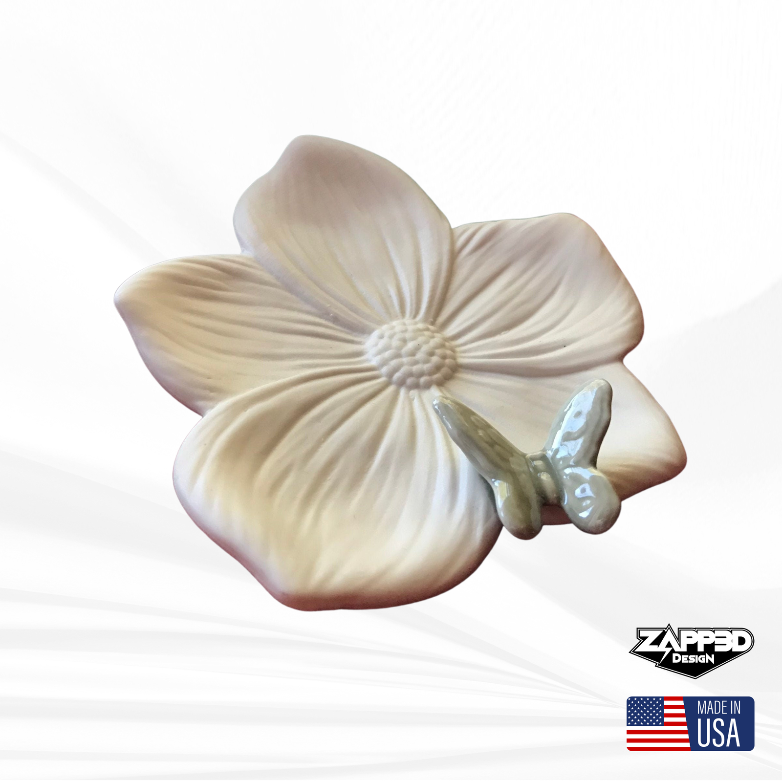 Flower Petal Dish with Butterfly Silicone Mold for Resin Crafting