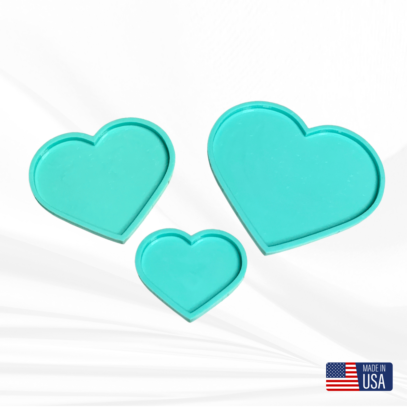 Heart FLAT Molds | 5", 7", 9" | Valentines Mold