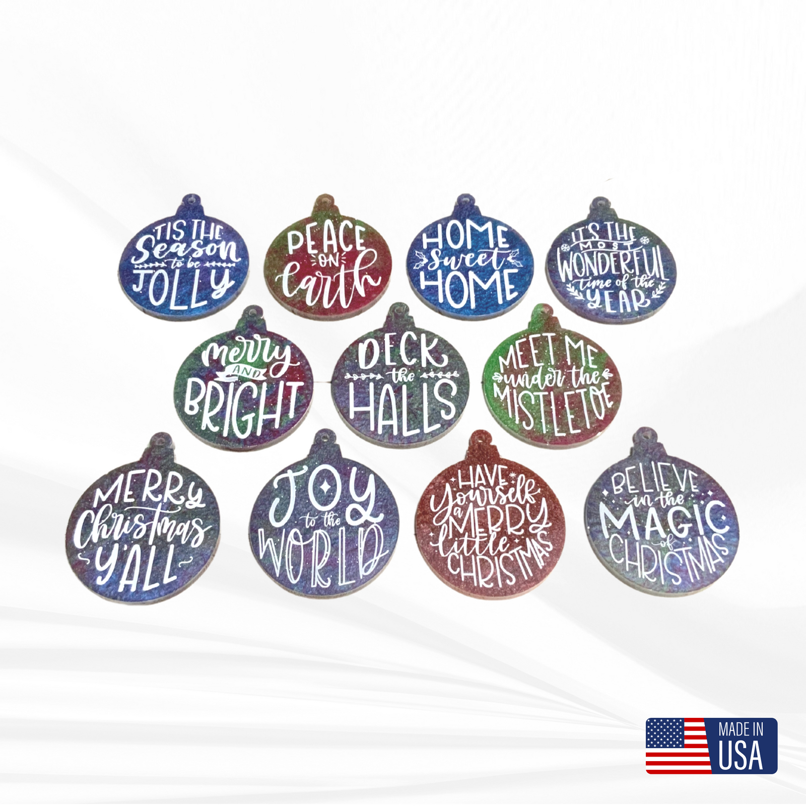 Ornament Silicone Molds, 11 Phrases, Christmas Ornament Molds