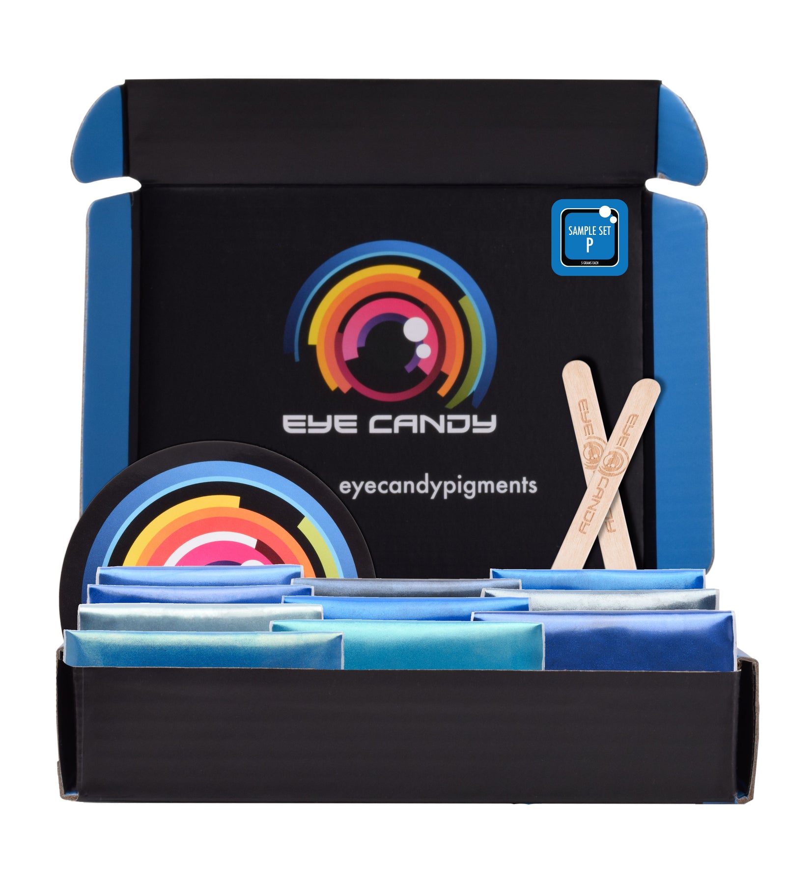 10 Color Pigment Powder Variety Pack Set P - Blues