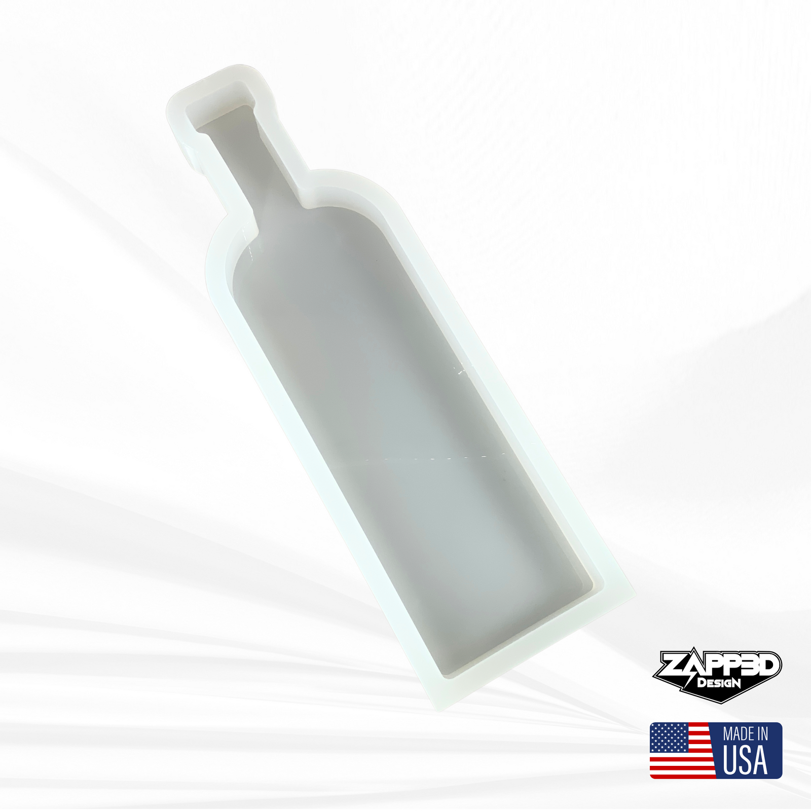 18"x 5"x 1.25" Wine Bottle Shaped Charcuterie Board Silicone Mold, Cheese Board Mold