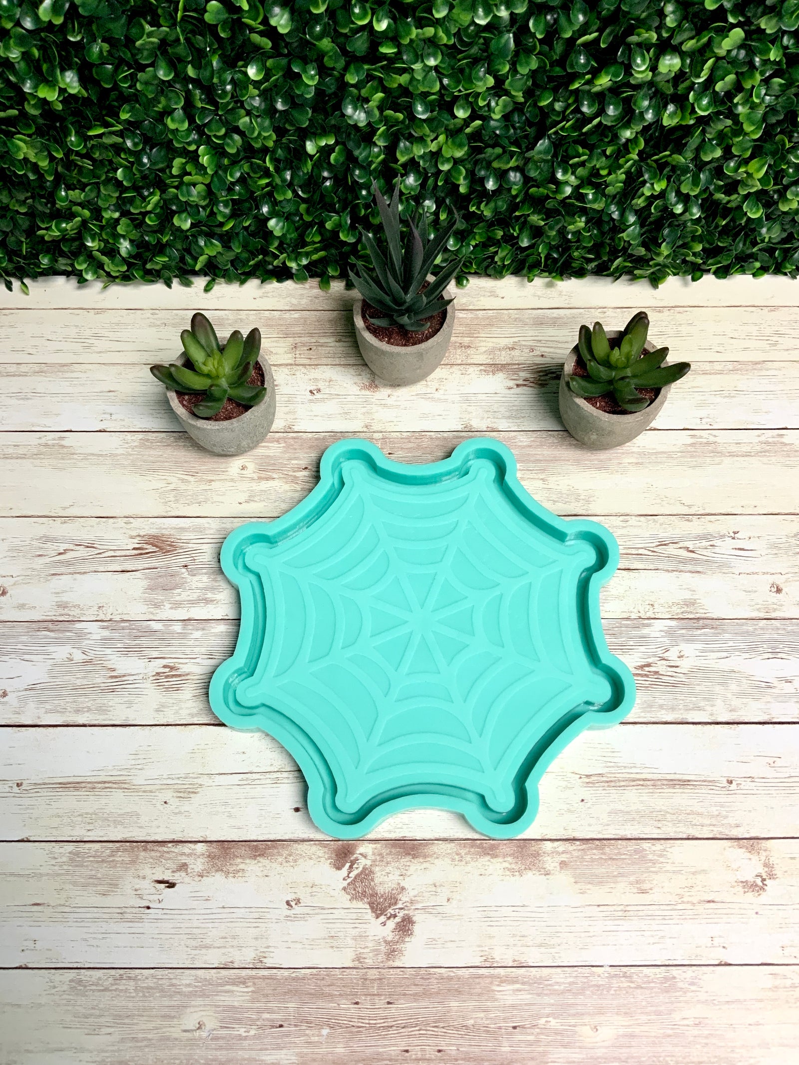 Spiderweb Tray Mold | 9” x 9” | Halloween Mold, Spooky Mold
