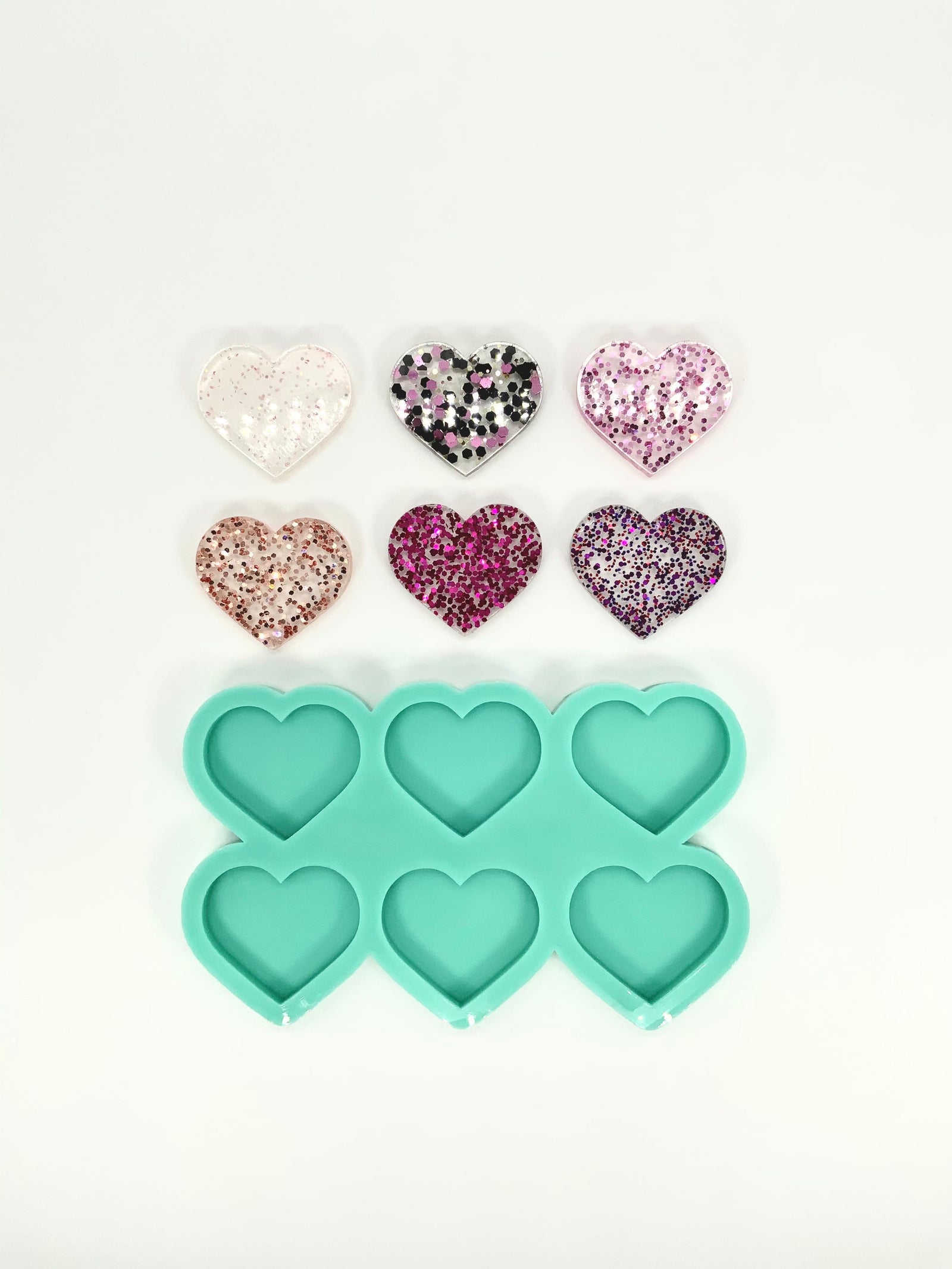 Heart Keychain Mold | 1.75"x1.75"x.25" | Hair Clip Mold, Magnet Mold