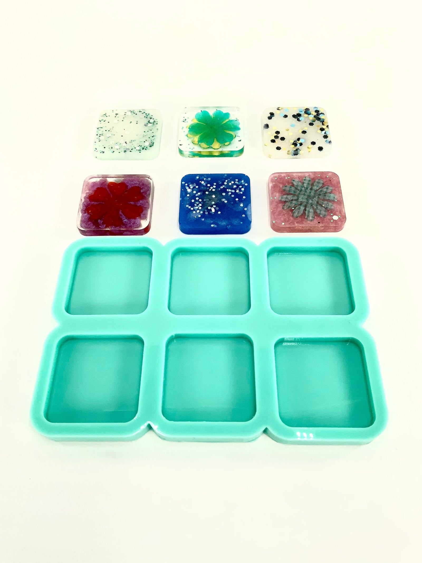 Square Keychain Mold | 1.5”, 1.75”, 2” | Magnet Mold, Hair Clip Mold |