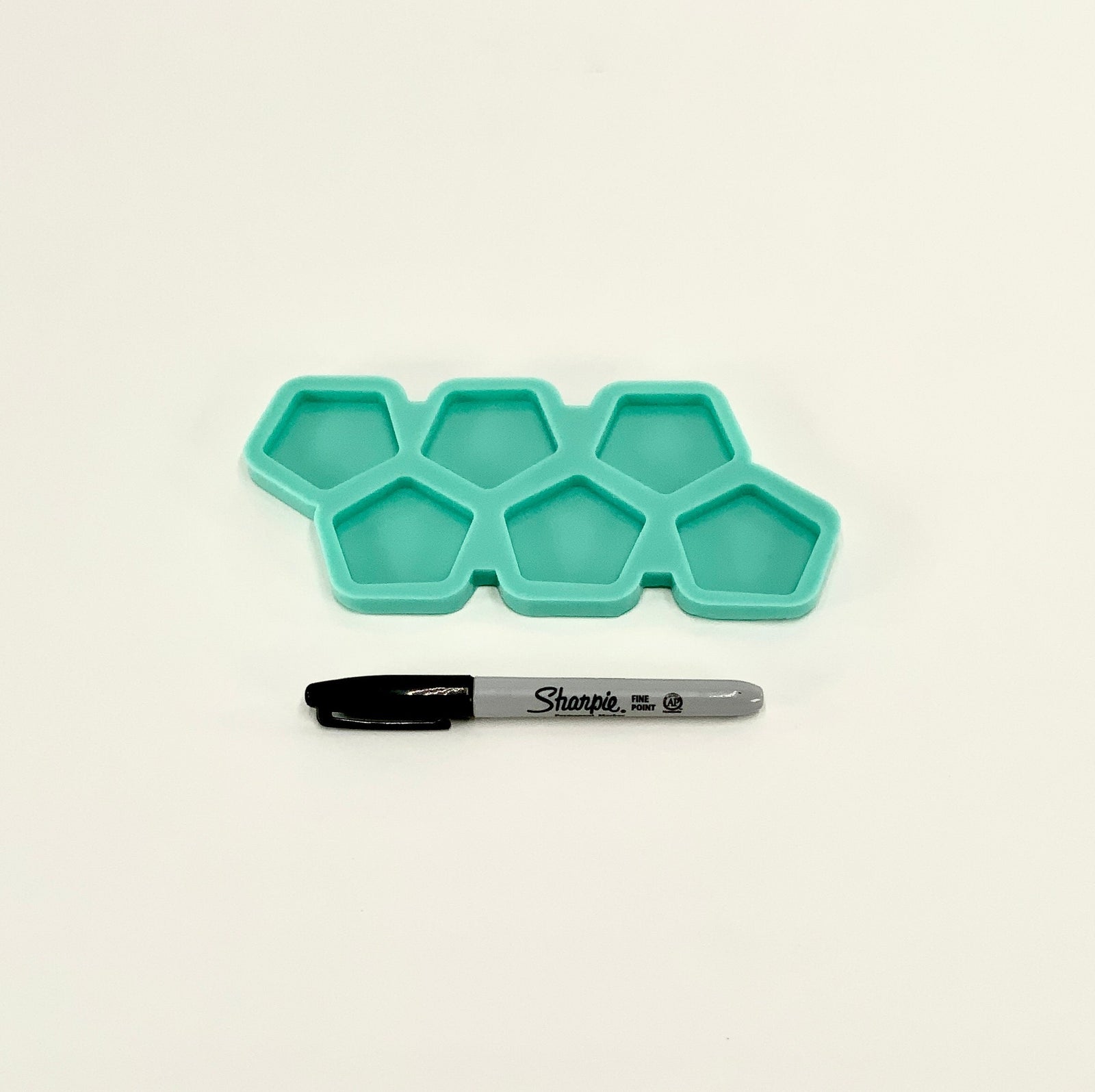 Geometric Mold | 1.75”x1.75”x.25” | Keychain Mold, Magnet Mold, Hair Clip Mold, Pentagon Mold