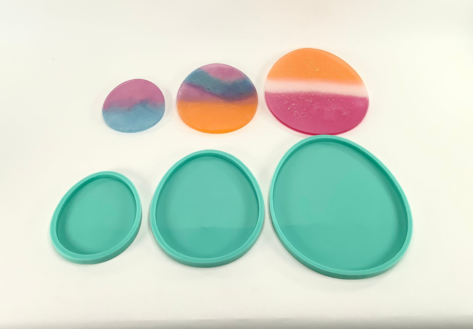 Egg FLAT Silicone Mold for Resin | 5.5”, 7.5”, 9.5” |