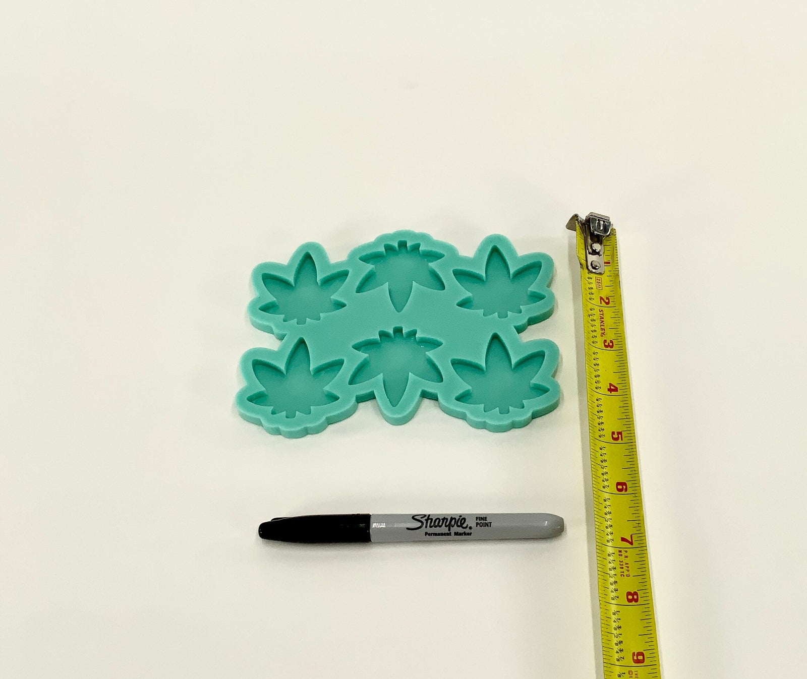Pot Leaf Mold | 1.875” x 1.875” x .25” | Weed Mold, Keychain Mold, Magnet Mold
