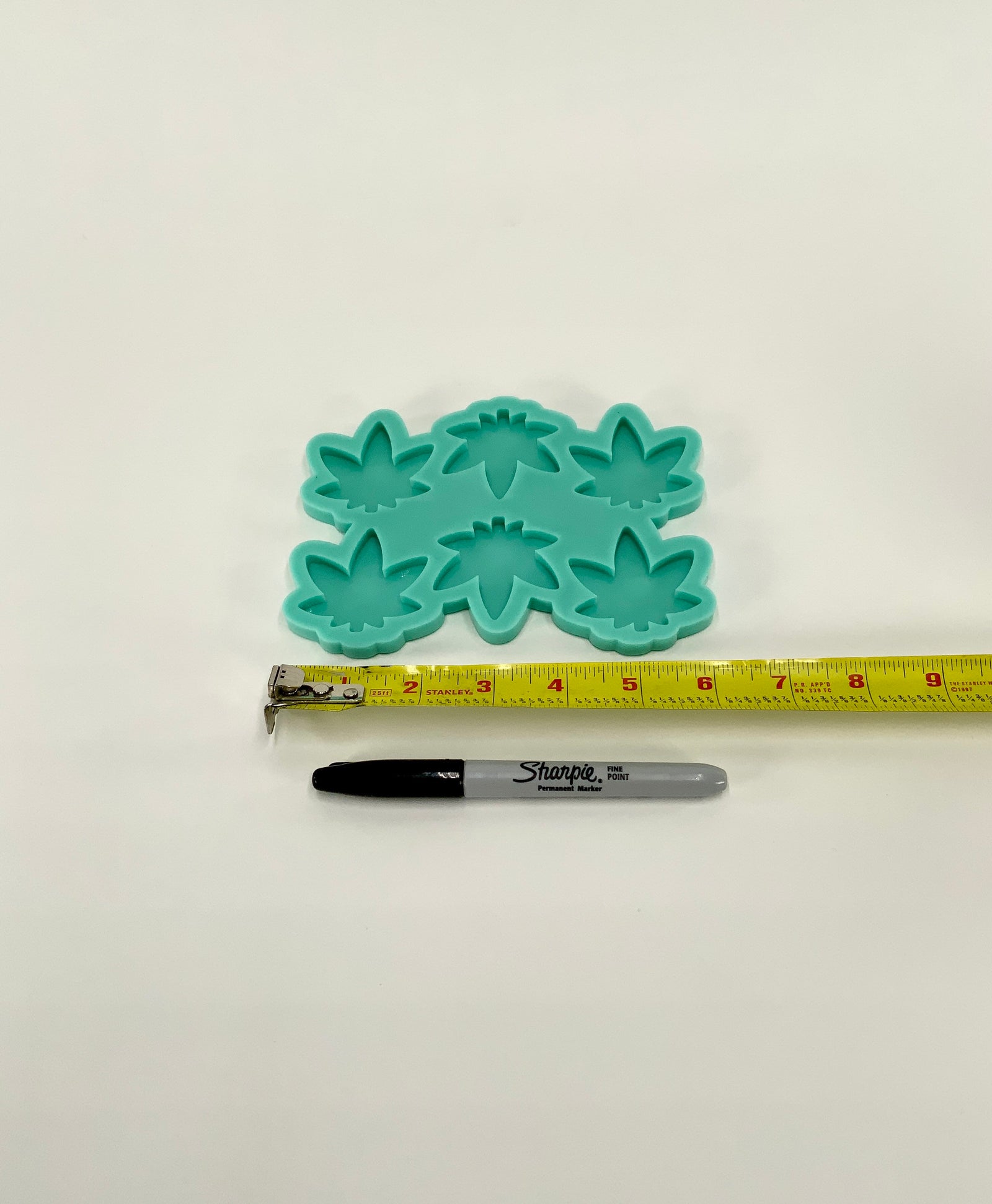 Pot Leaf Mold | 1.875” x 1.875” x .25” | Weed Mold, Keychain Mold, Magnet Mold
