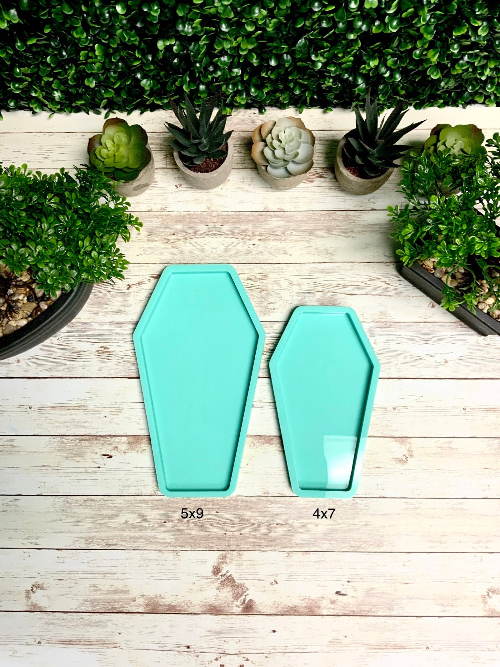 Coffin FLAT Mold | 4"x7", 5"x9" | Spooky Mold