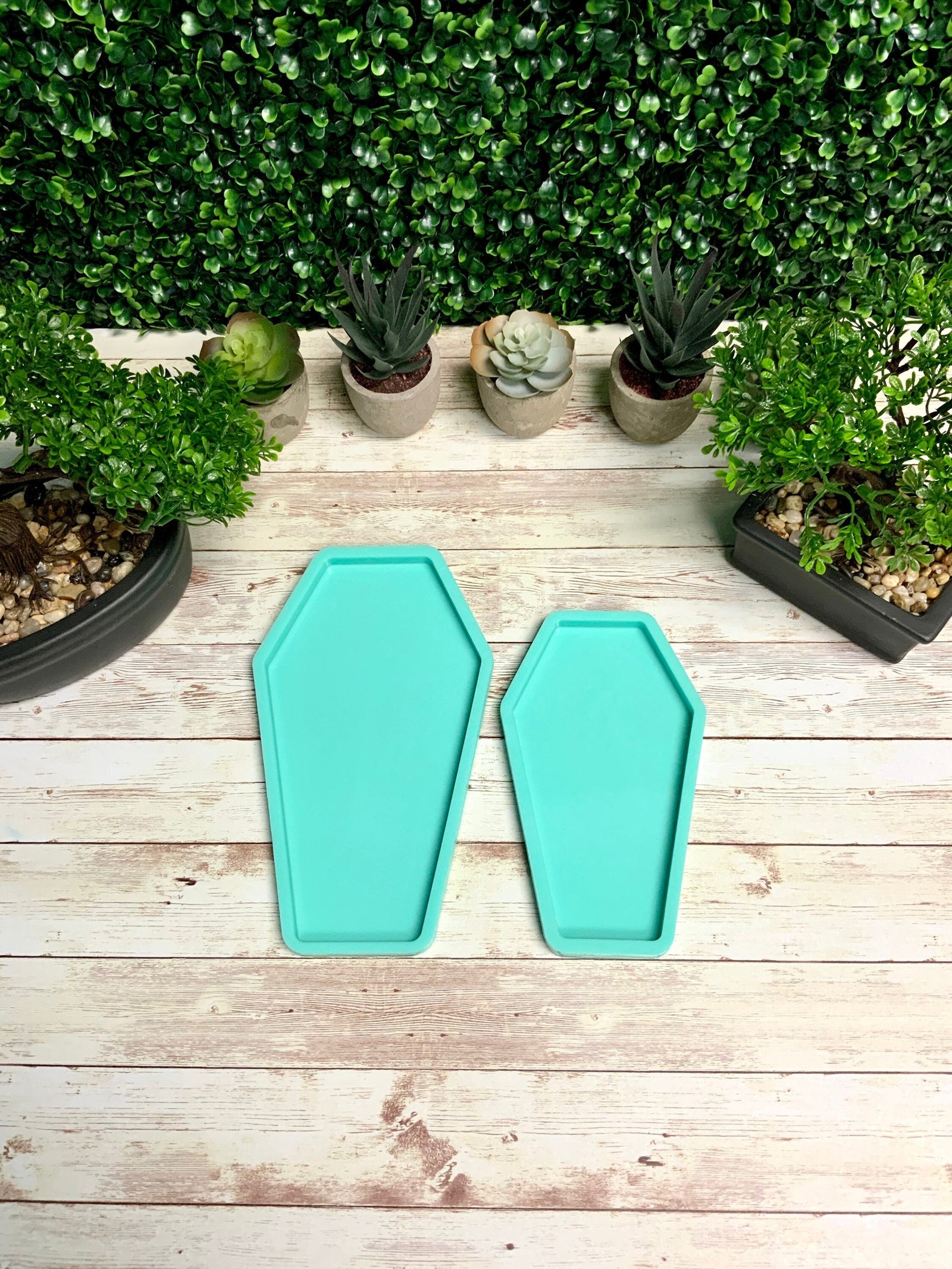 Coffin FLAT Mold | 4"x7", 5"x9" | Spooky Mold