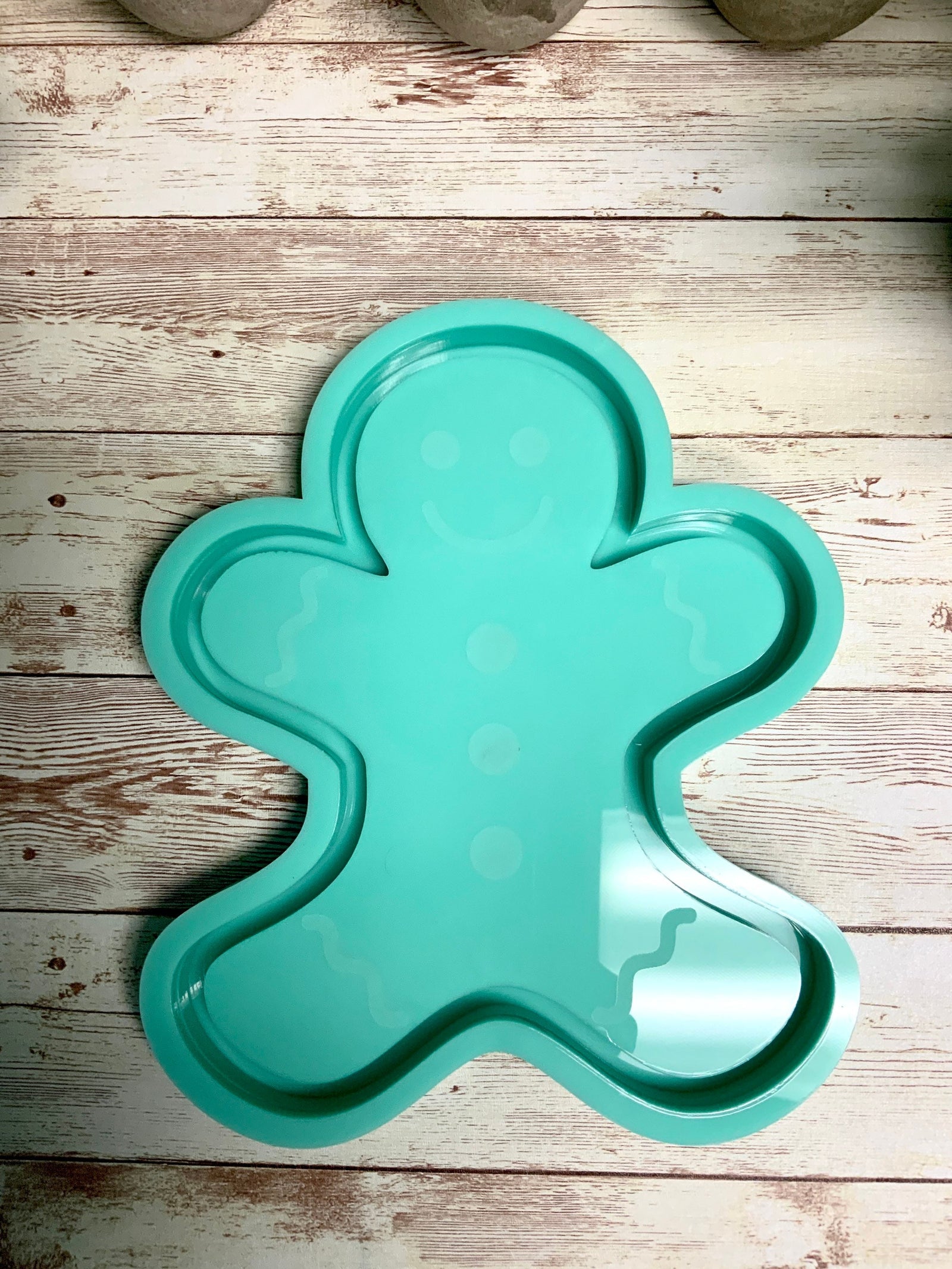Gingerbread Man Tray Mold | 7.5" x 6" | Christmas Mold, Holiday Mold