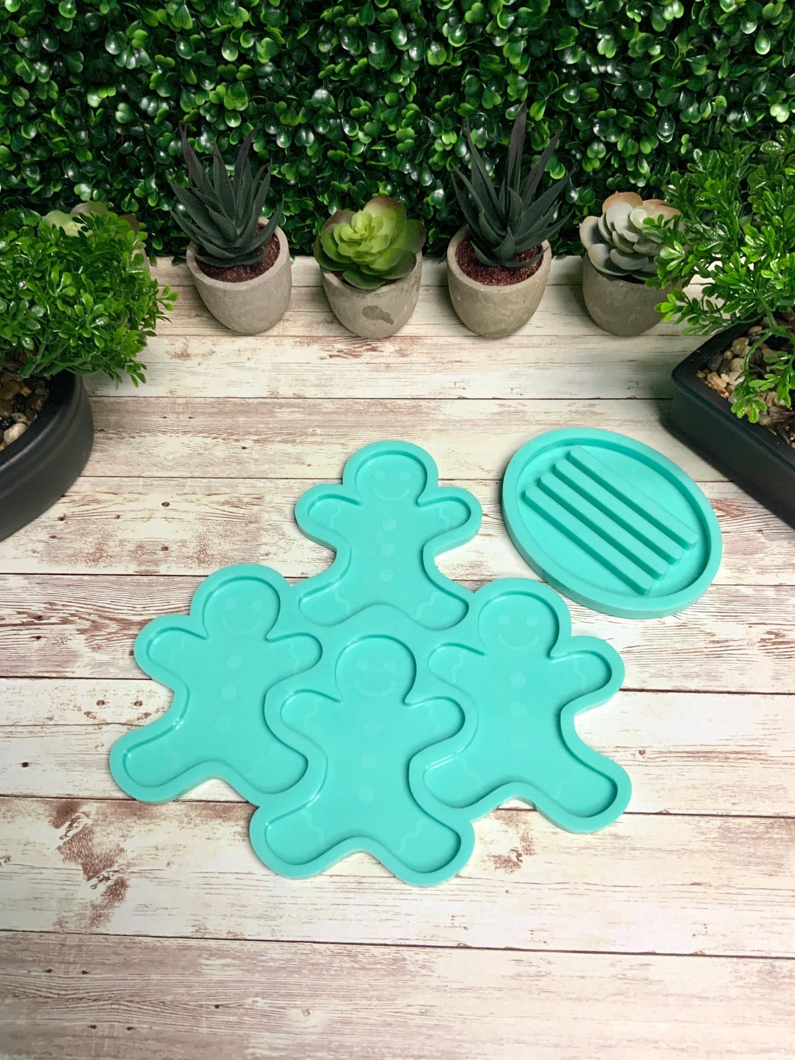 Gingerbread Man Coaster Mold, Christmas Mold