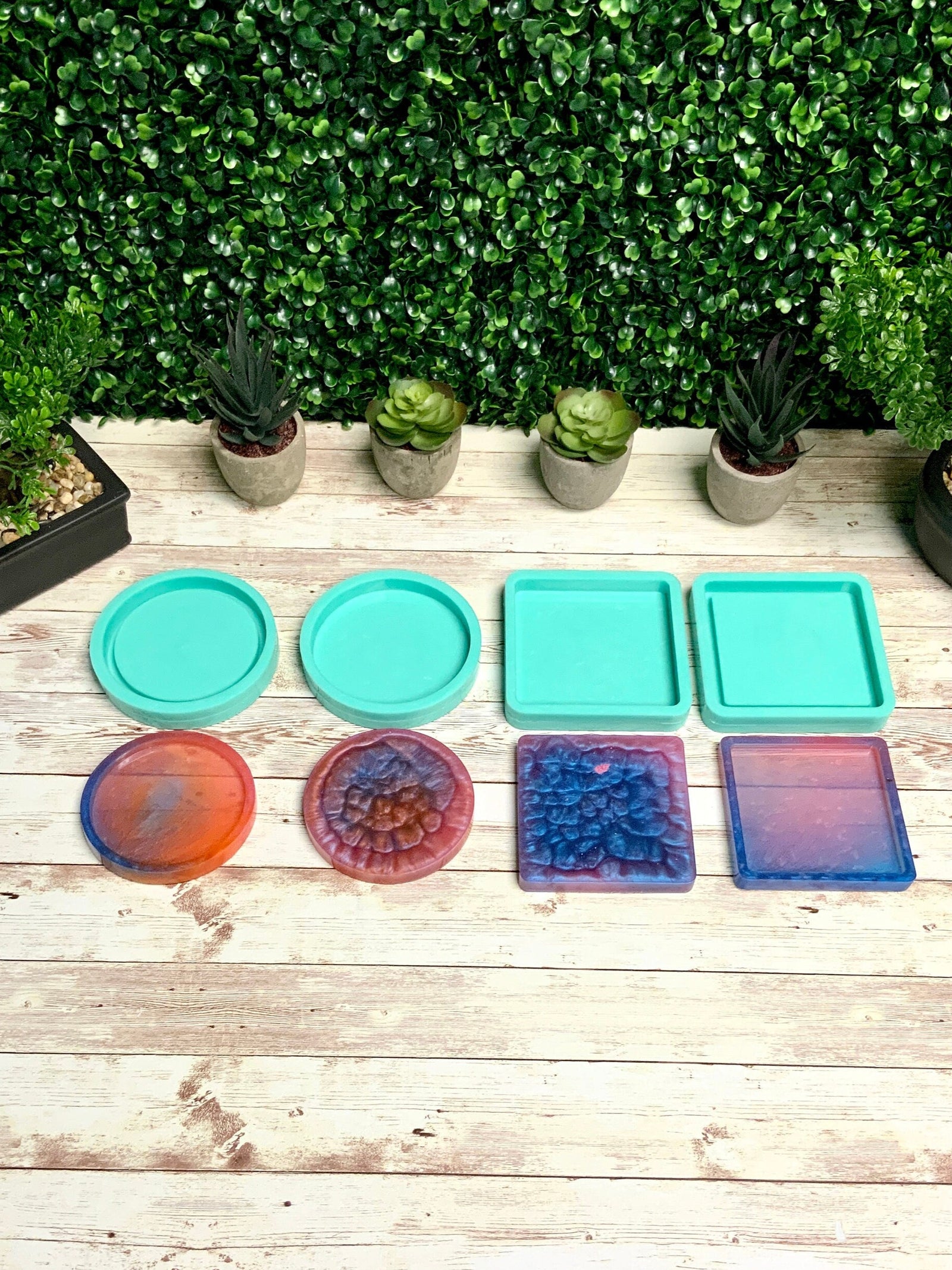 Square Coaster Mold, 4 inch Coaster Mold