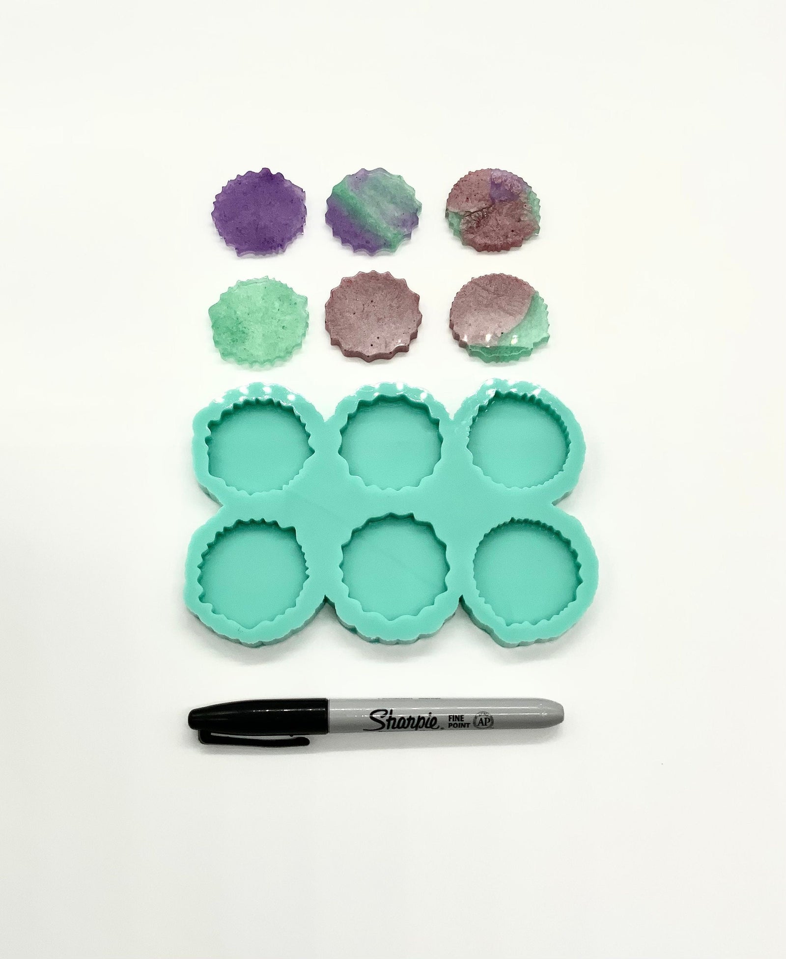 Geode Keychain Mold | 1.75” | Magnet Mold, Earring Mold