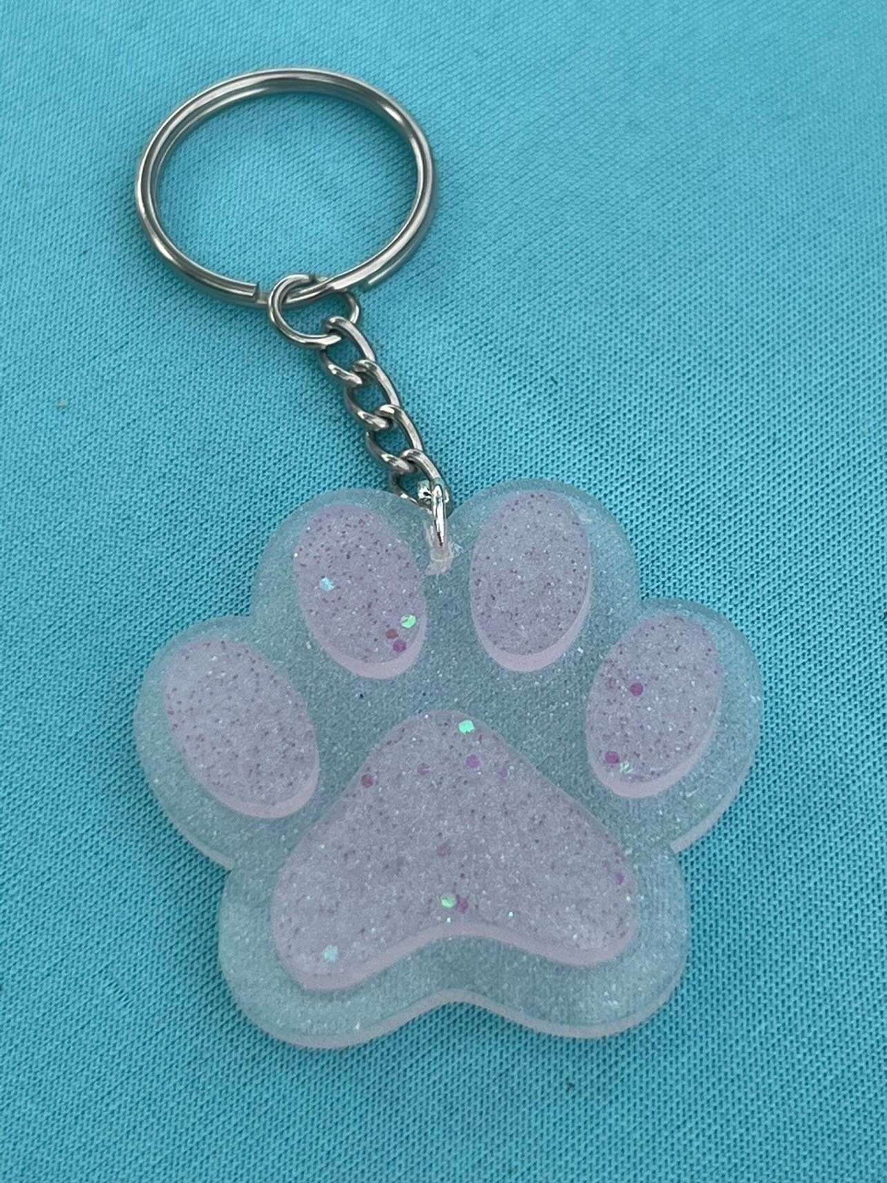 Paw Print Keychain Mold | 1.75”x1.75”x.25”|