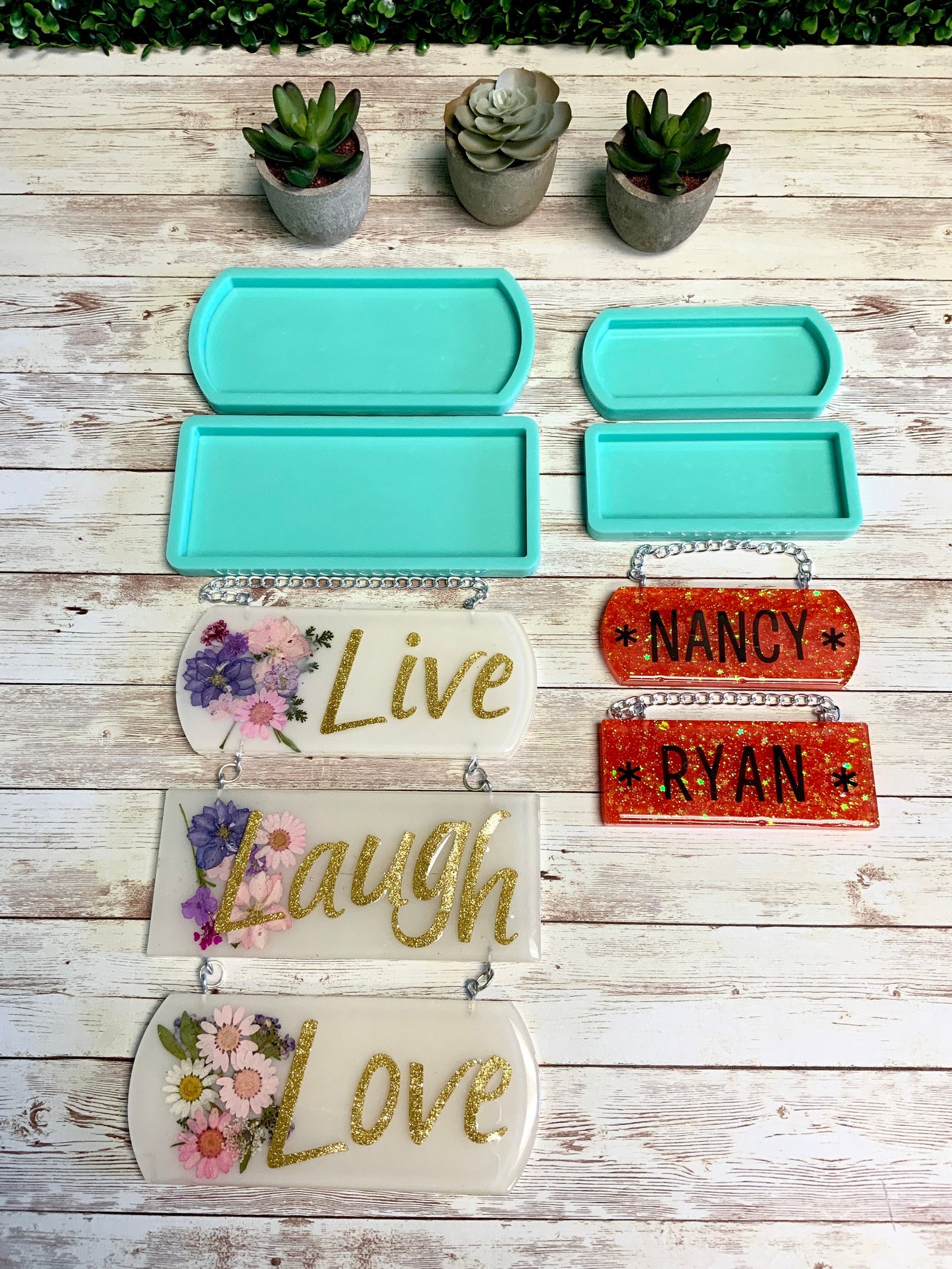 Sign Molds for Resin | 7"x3" or 5"x2" | Wall Hanging Mold, Hanging Sign Mold