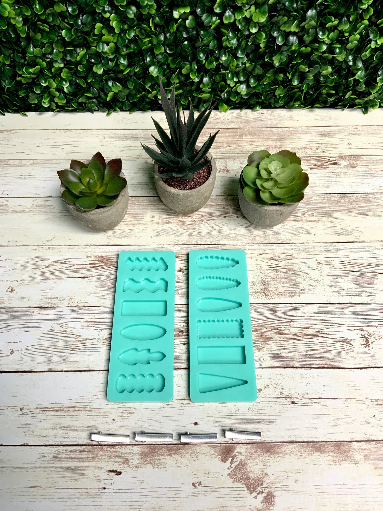 Mini Hair Clip Molds | 2 Palettes |Hair Clip Molds, Barrette Resin Mold