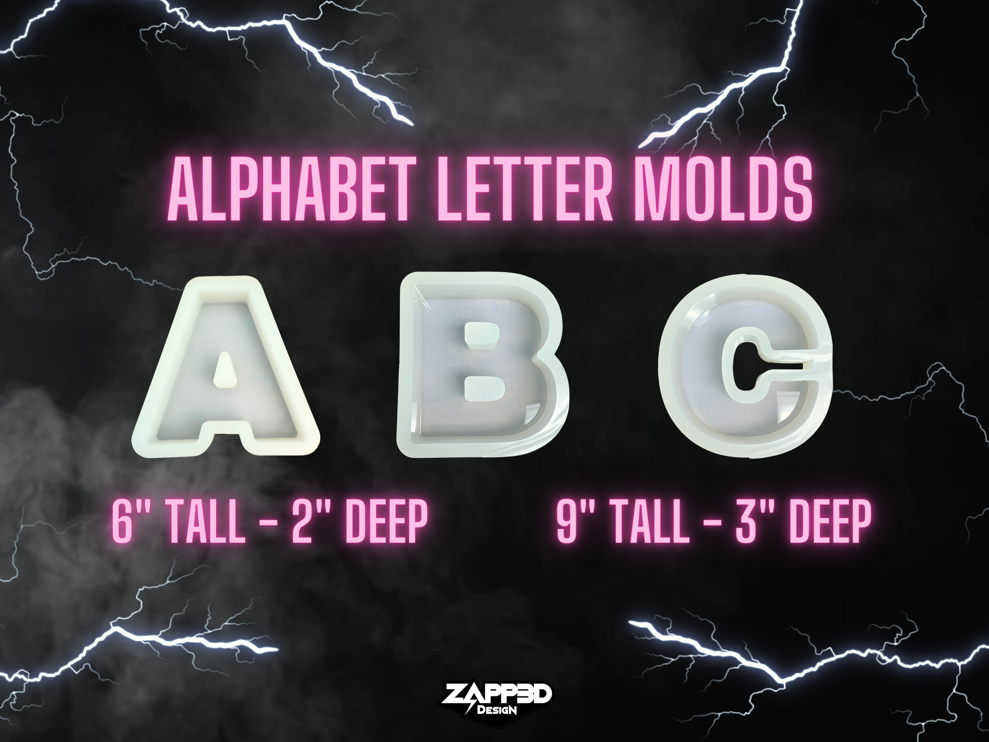 3" Deep Alphabet Letter Molds