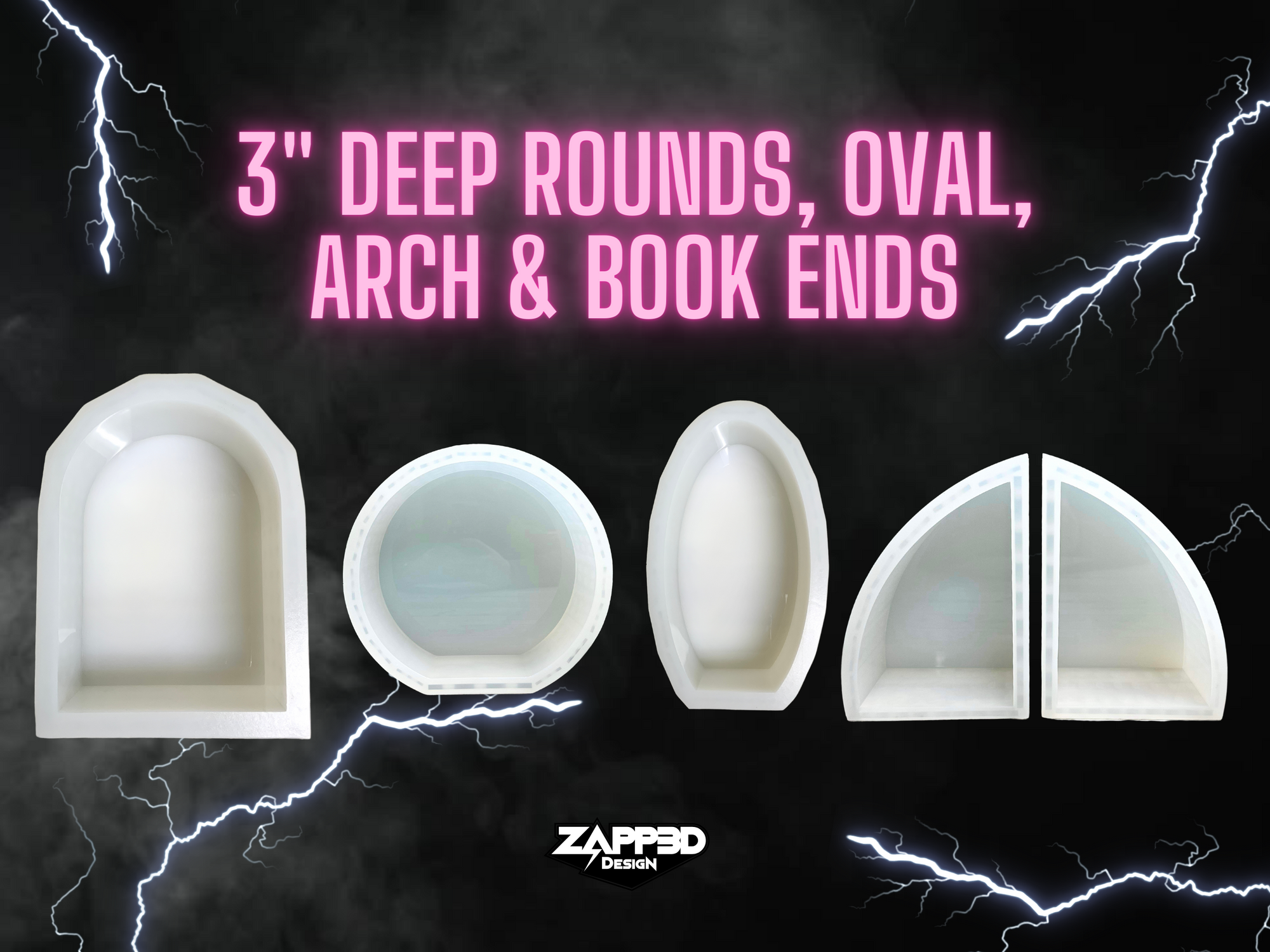 Deep Round, Oval, Arch & Book Ends