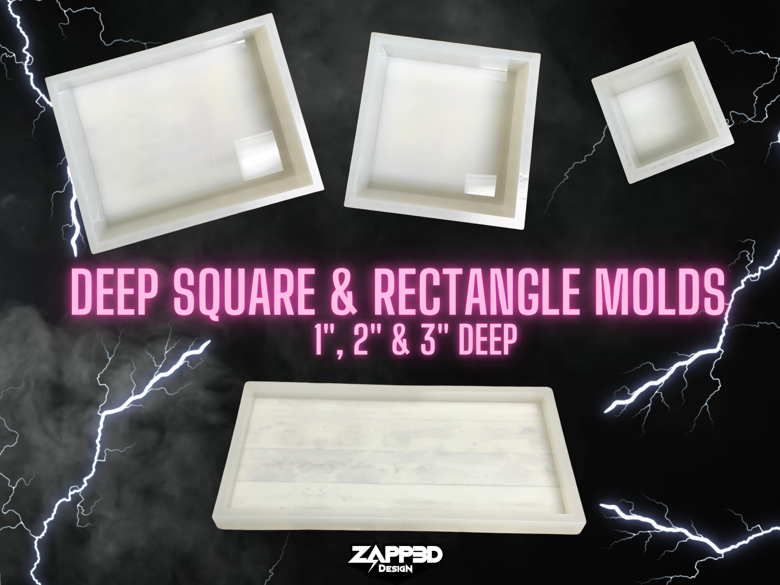 3 Deep Alphabet Letter Molds - Zapp3D Design LLC