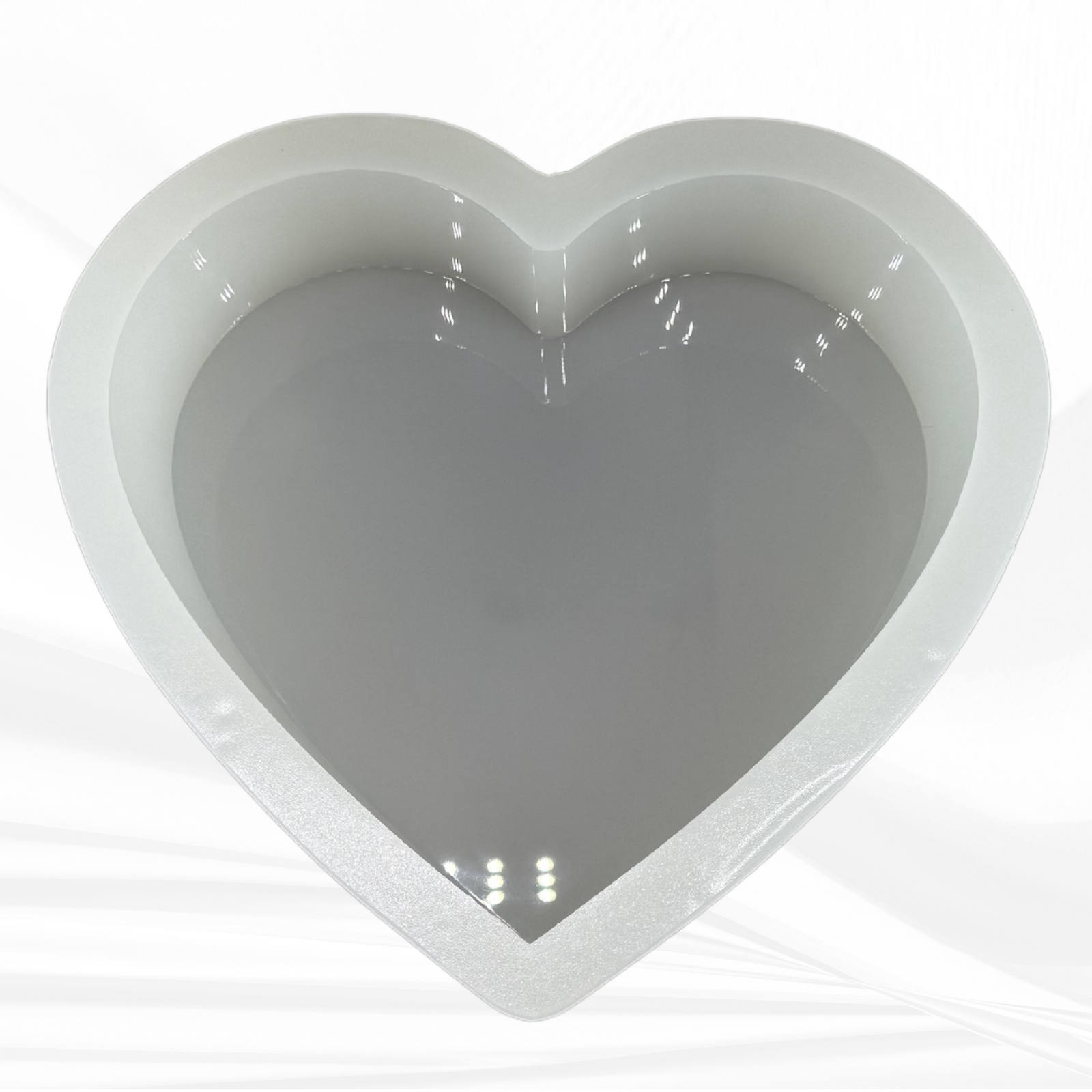 7” Deep Heart Silicone Mold