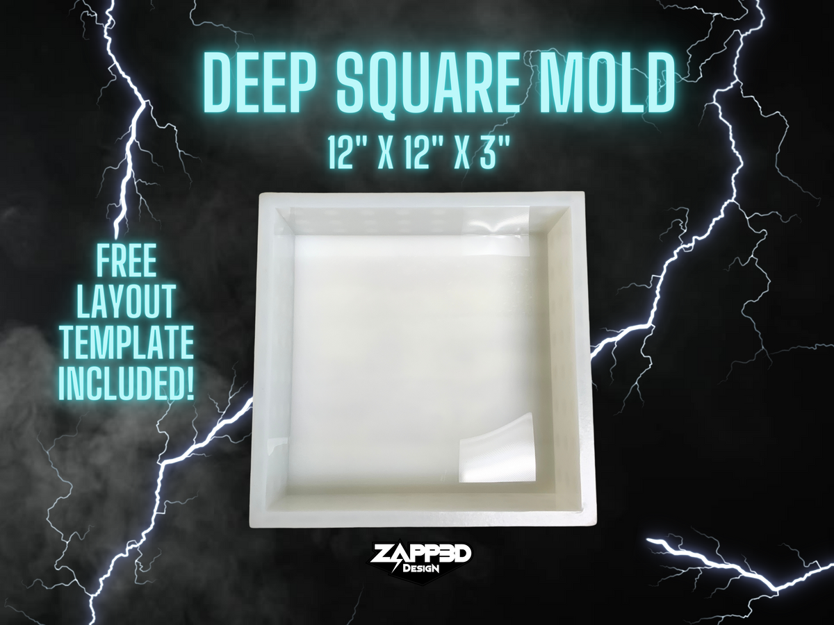 Deep Square Silicone Mold | 12&quot;x12&quot;x 3&quot; |