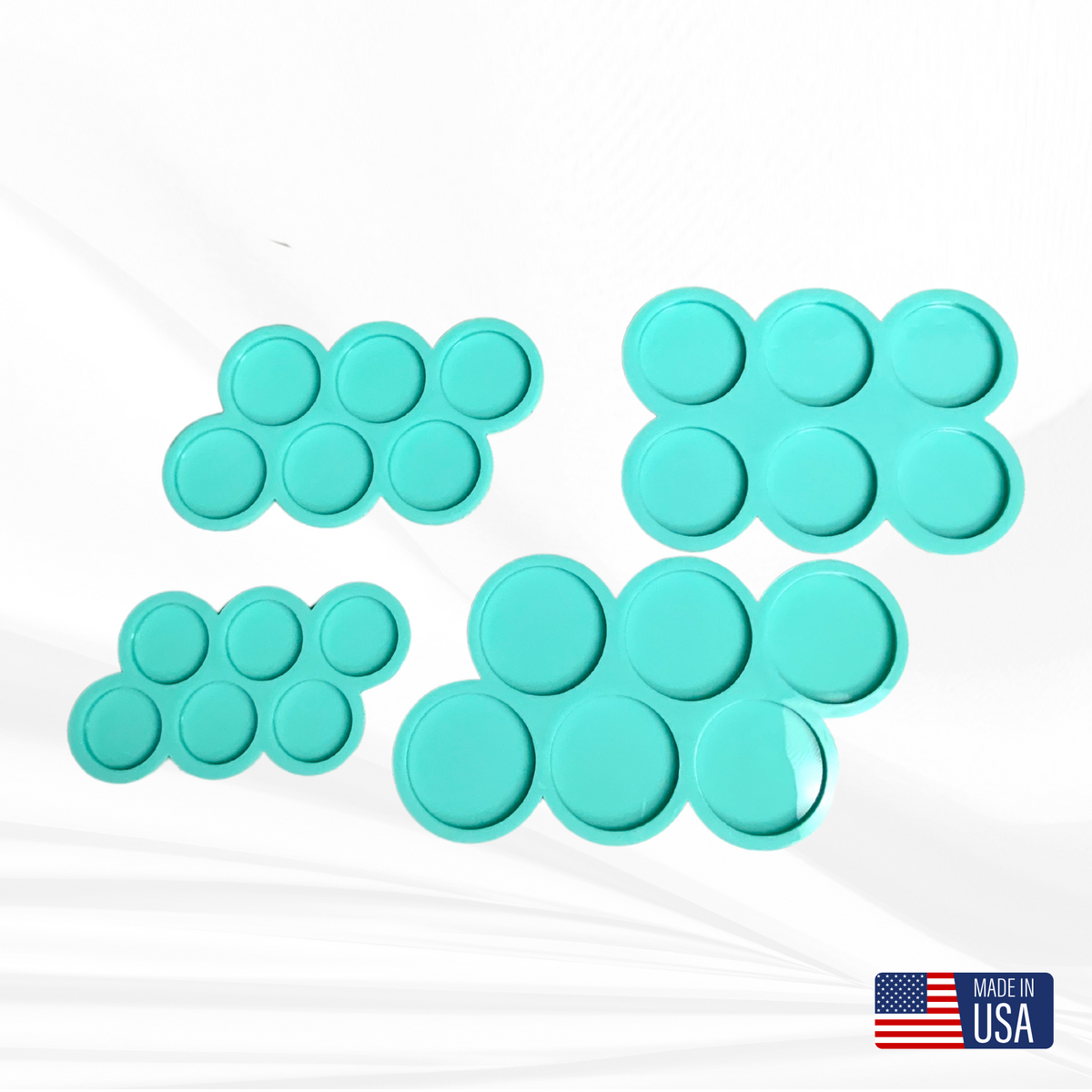 Round Keychain Mold | 1.25”, 1.5”, 1.75”, 2” | Circle Mold, Magnet Mold, Earring Mold