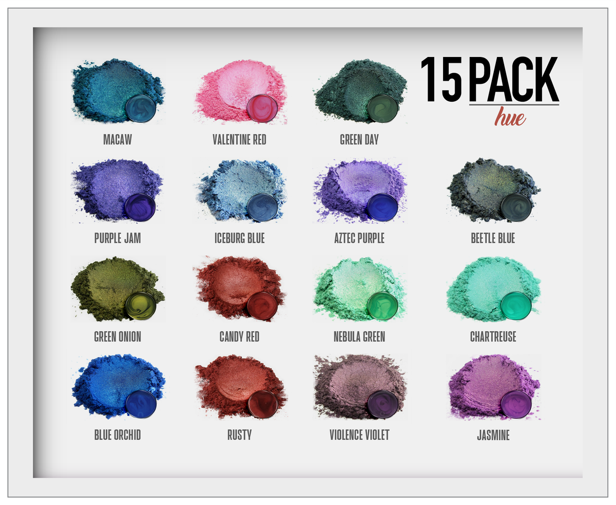 15 &amp; 20 Color Hues Series Pigment Powder Variety Pack