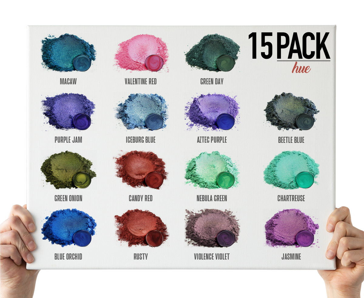 15 & 20 Color Hues Series Pigment Powder Variety Pack